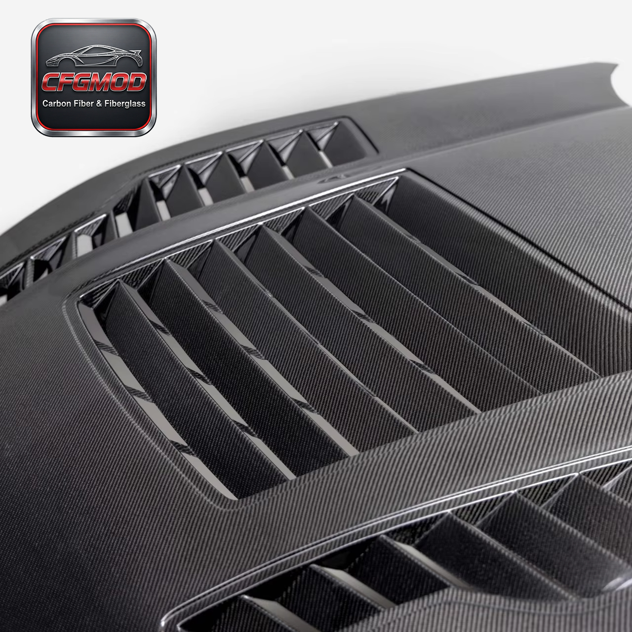 AC Style Vented Carbon Fiber Front Engine Hood Bonnet for 2024+ Ford Mustang S650 — 9