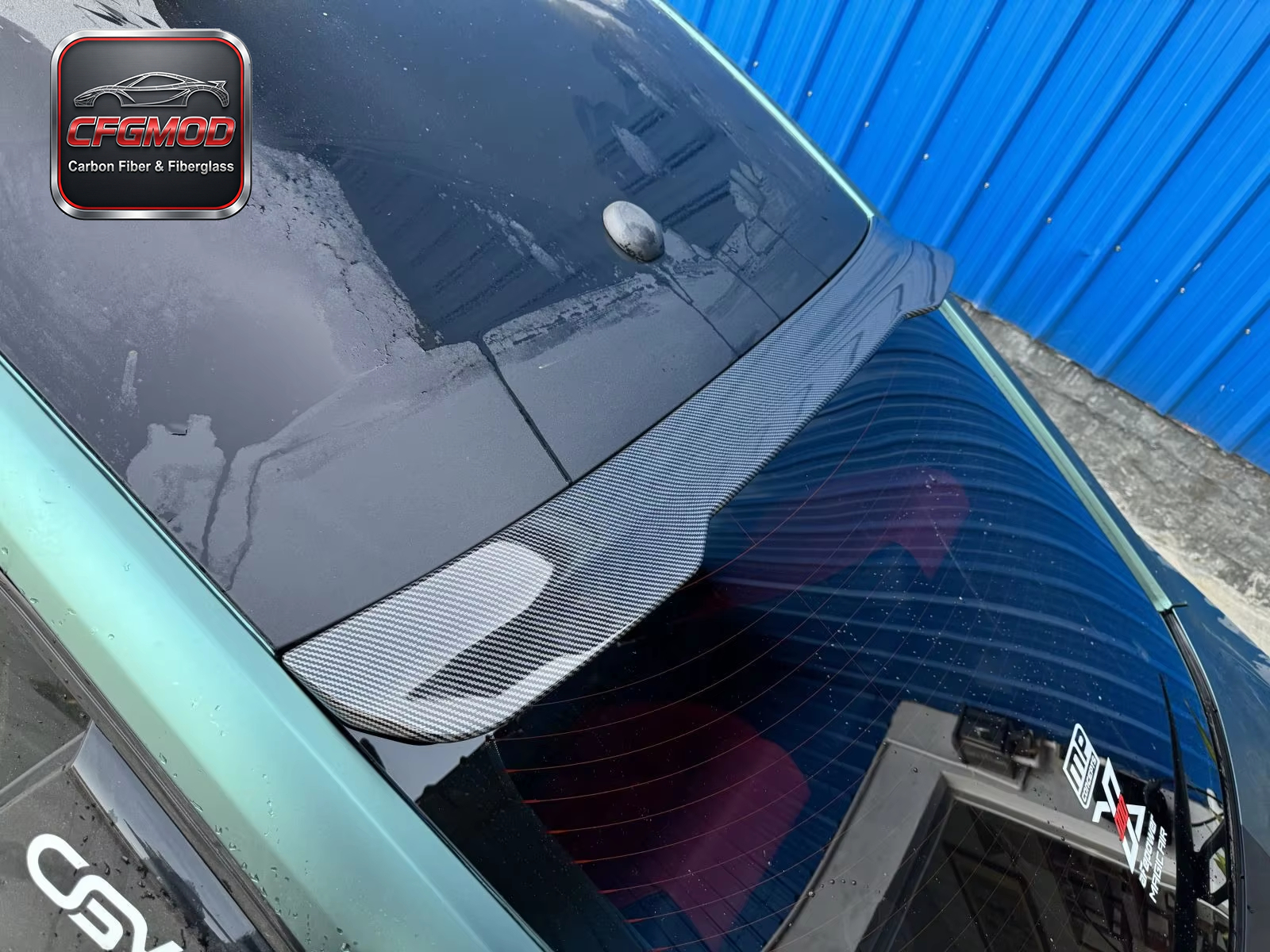 Dry Carbon Fiber Rear Windshield Roof Visor Spoiler for Ford Mustang 2015-2025 Accessories — 1