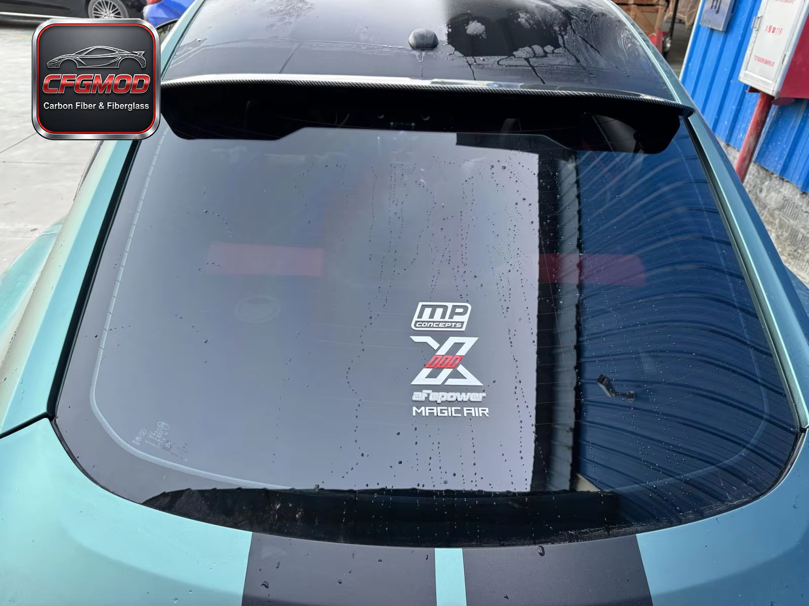Dry Carbon Fiber Rear Windshield Roof Visor Spoiler for Ford Mustang 2015-2025 Accessories — 2