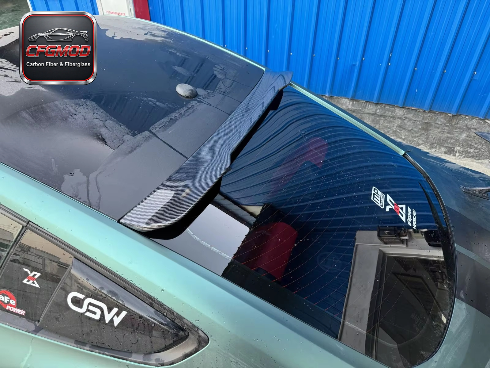 Dry Carbon Fiber Rear Windshield Roof Visor Spoiler for Ford Mustang 2015-2025 Accessories — 3