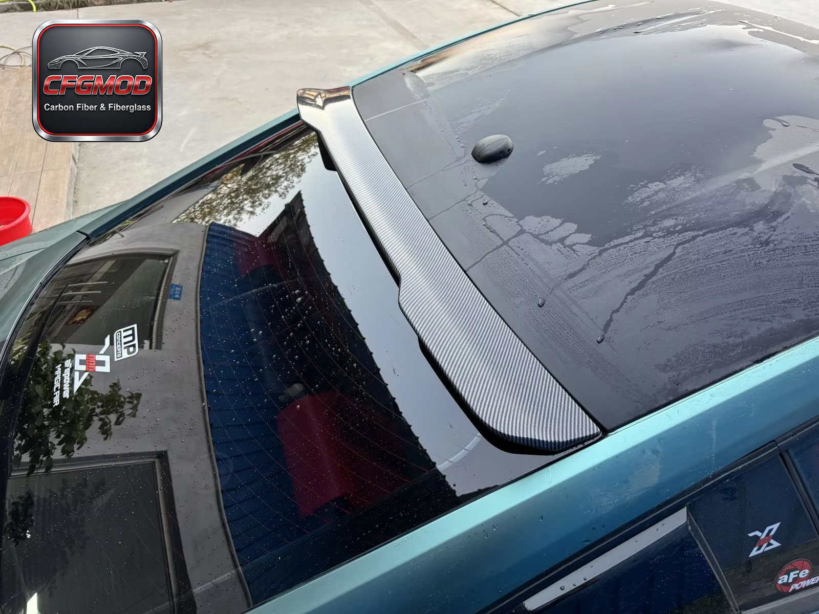 Dry Carbon Fiber Rear Windshield Roof Visor Spoiler for Ford Mustang 2015-2025 Accessories — 4