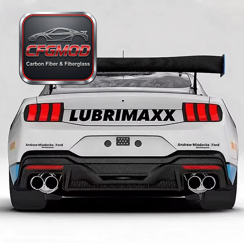 For Ford Mustang 2024+ Carbon Fiber Rear Wing Spoiler Aero — 2