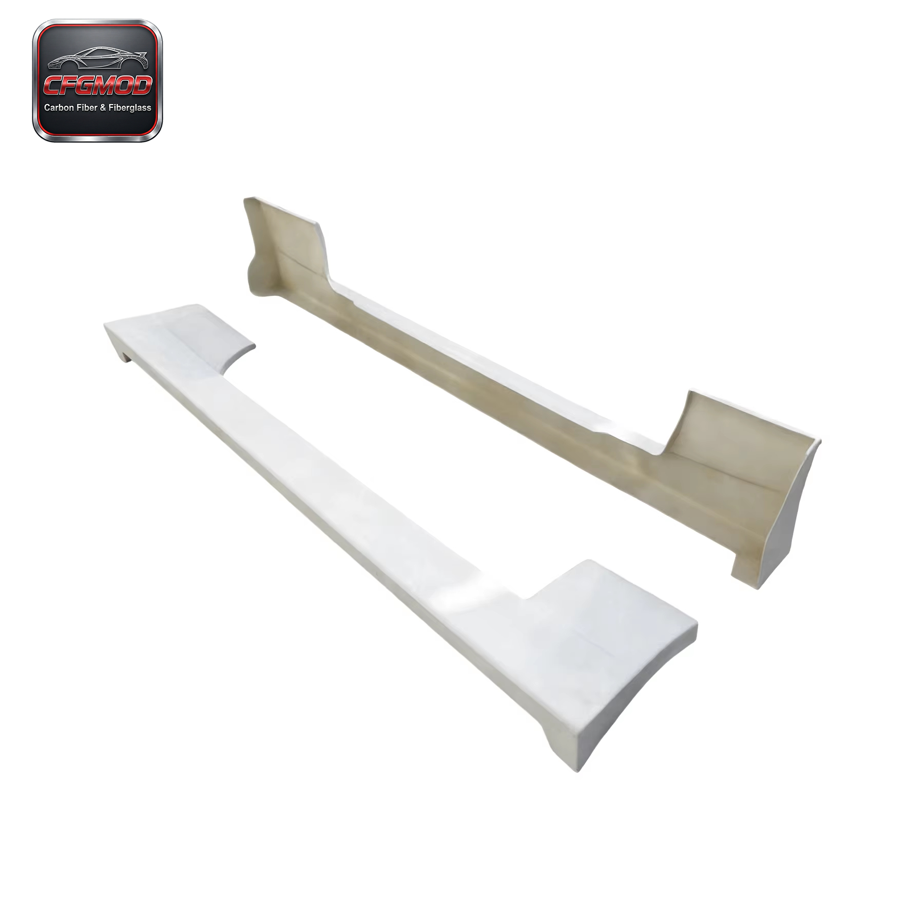 White Glass Fiber FRP Bodykit for Nissan 180SX VQ Left Side Skirt High Quality Car Turning — 1