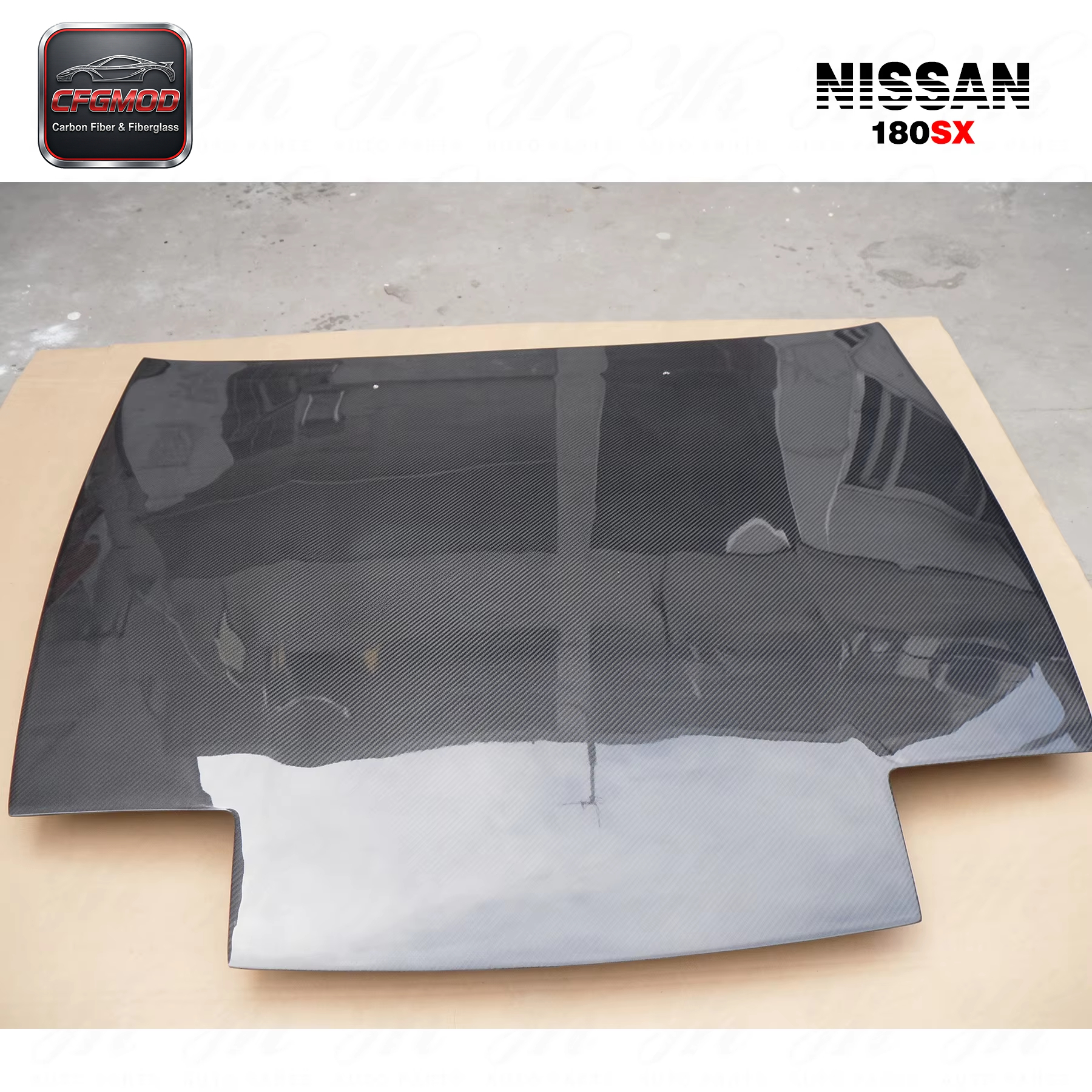 New 180SX OEM Style Carbon Fiber Front Hood-High Quality Easy Installation — 8