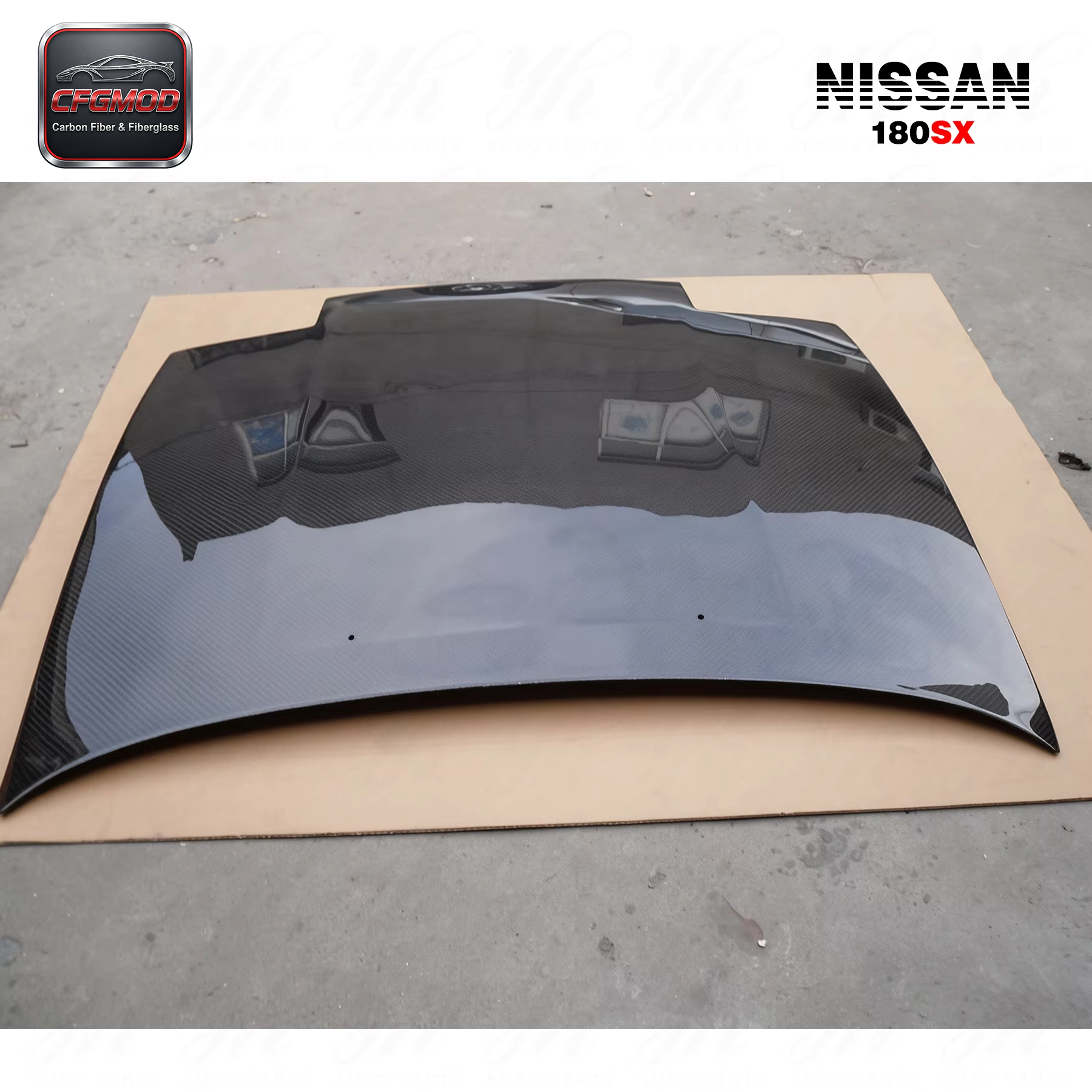 New 180SX OEM Style Carbon Fiber Front Hood-High Quality Easy Installation — 11