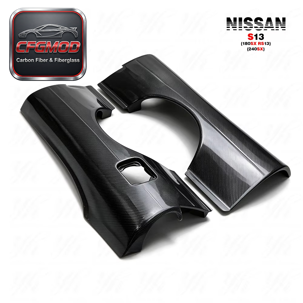 Carbon Fiber 180SX S13 Rear Fender +50mm Pair Black High Glossy 3k Twill Weave for — 2
