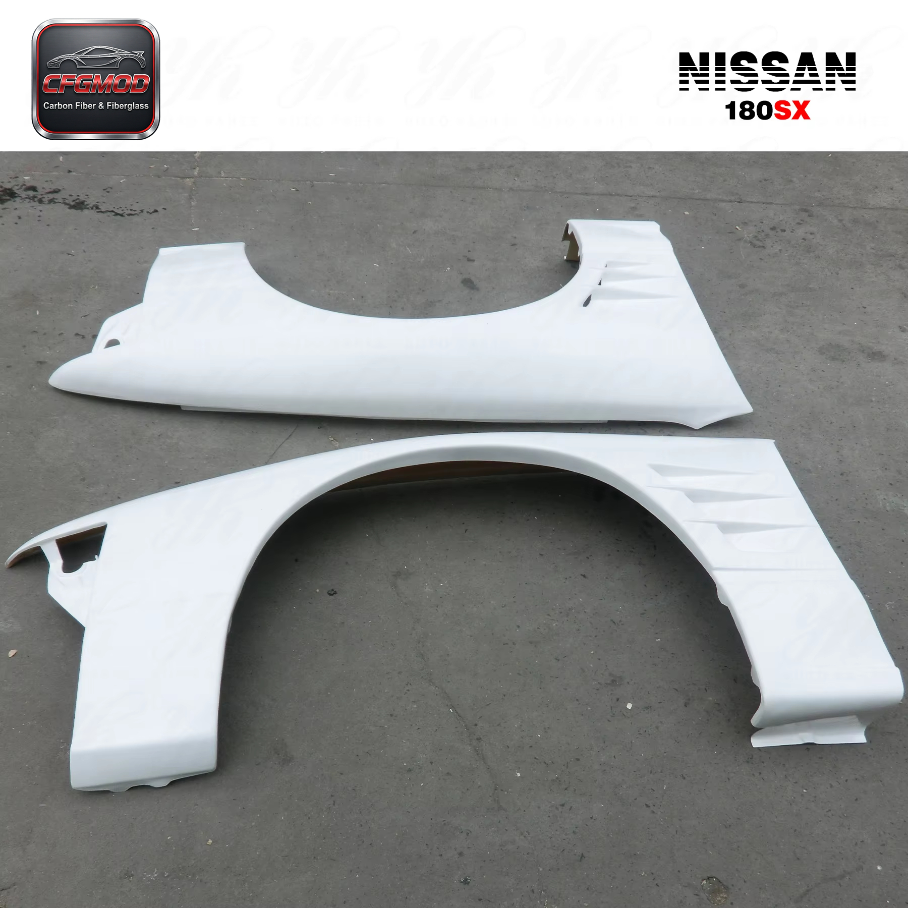 Glass Fiber FRP FRONT FENDER +30MM for 180SX G-CORPORATION TYPE-2 STYLE FRP (a Pair) — 7