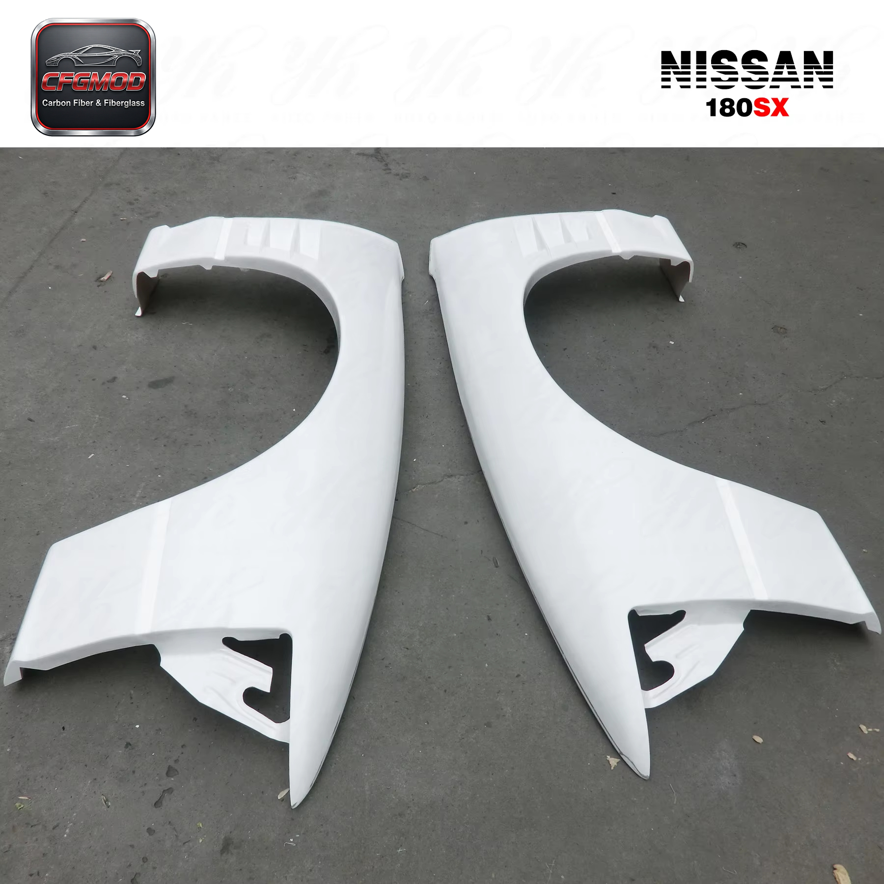 Glass Fiber FRP FRONT FENDER +30MM for 180SX G-CORPORATION TYPE-2 STYLE FRP (a Pair) — 8