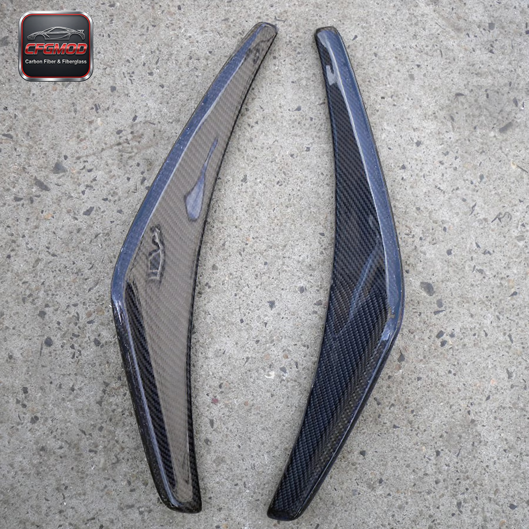 Carbon Fiber Version 2 Style Front Bumper Splitter Canard (pair) for 350Z CF — 4