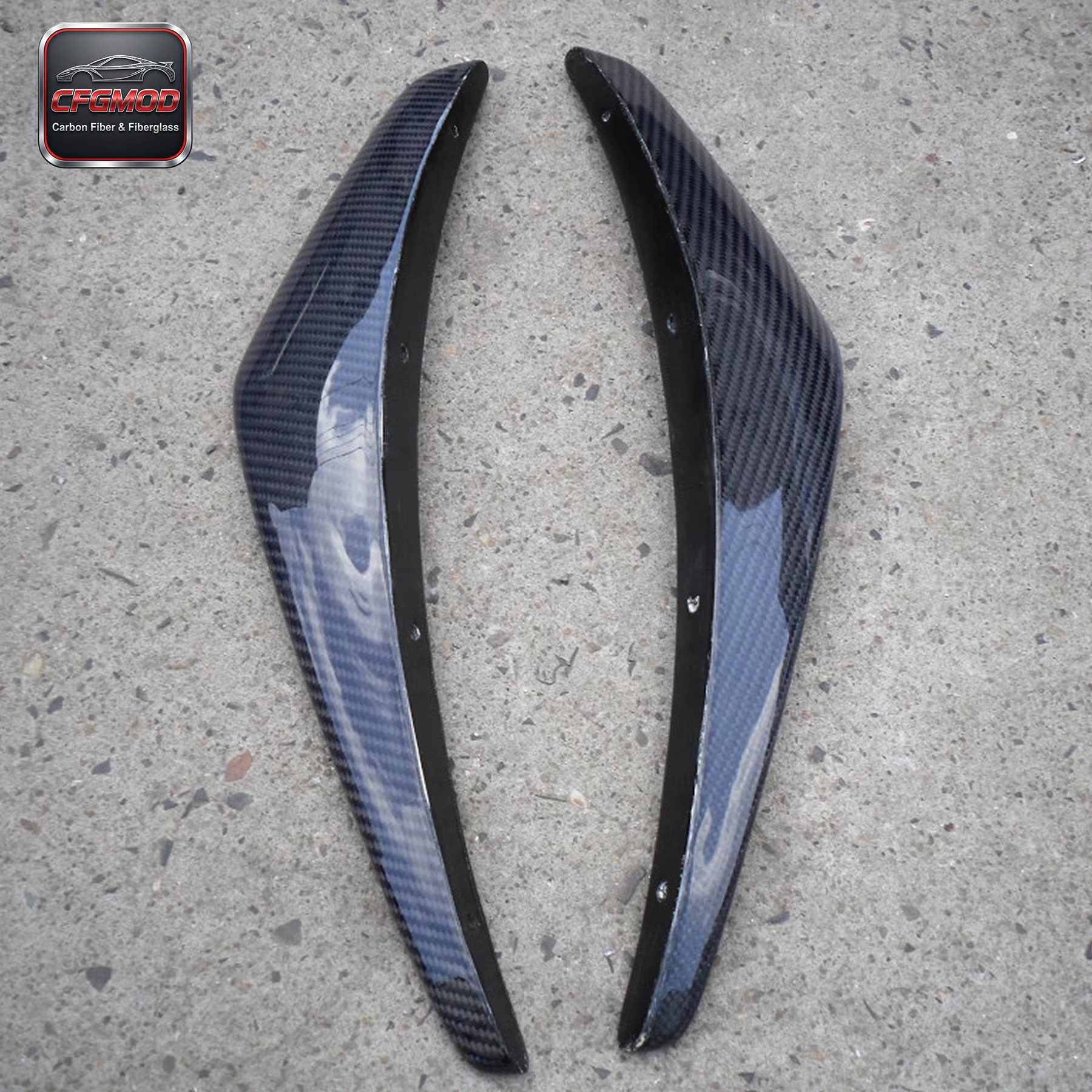 Carbon Fiber Version 2 Style Front Bumper Splitter Canard (pair) for 350Z CF — 5