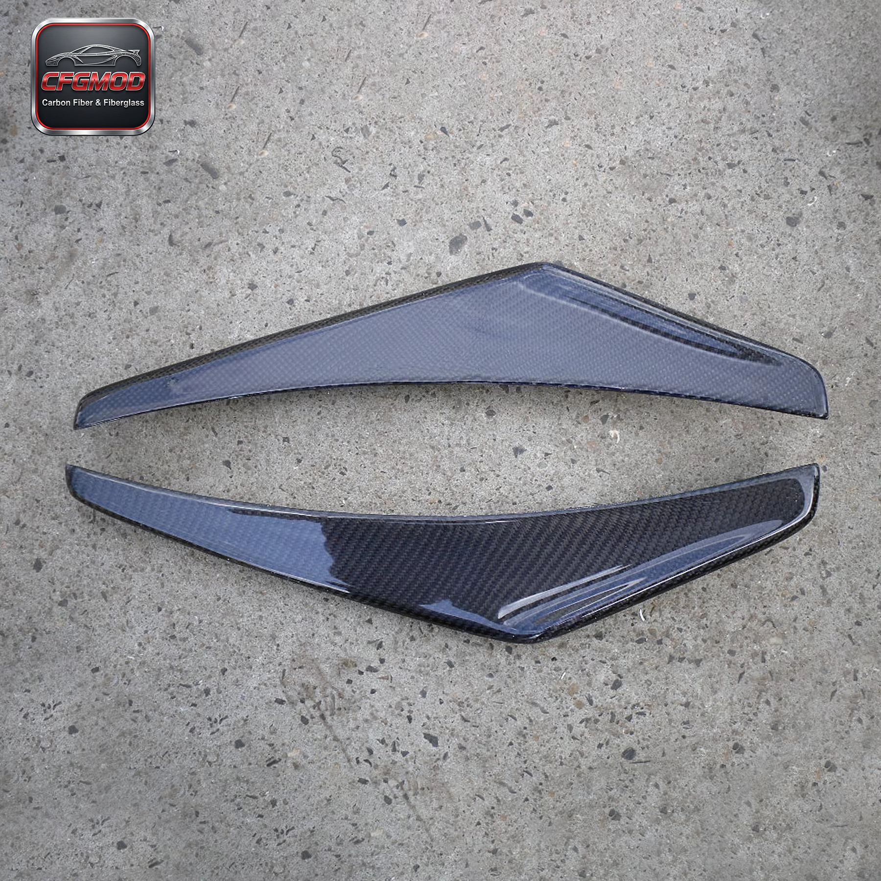 Carbon Fiber Version 2 Style Front Bumper Splitter Canard (pair) for 350Z CF — 6