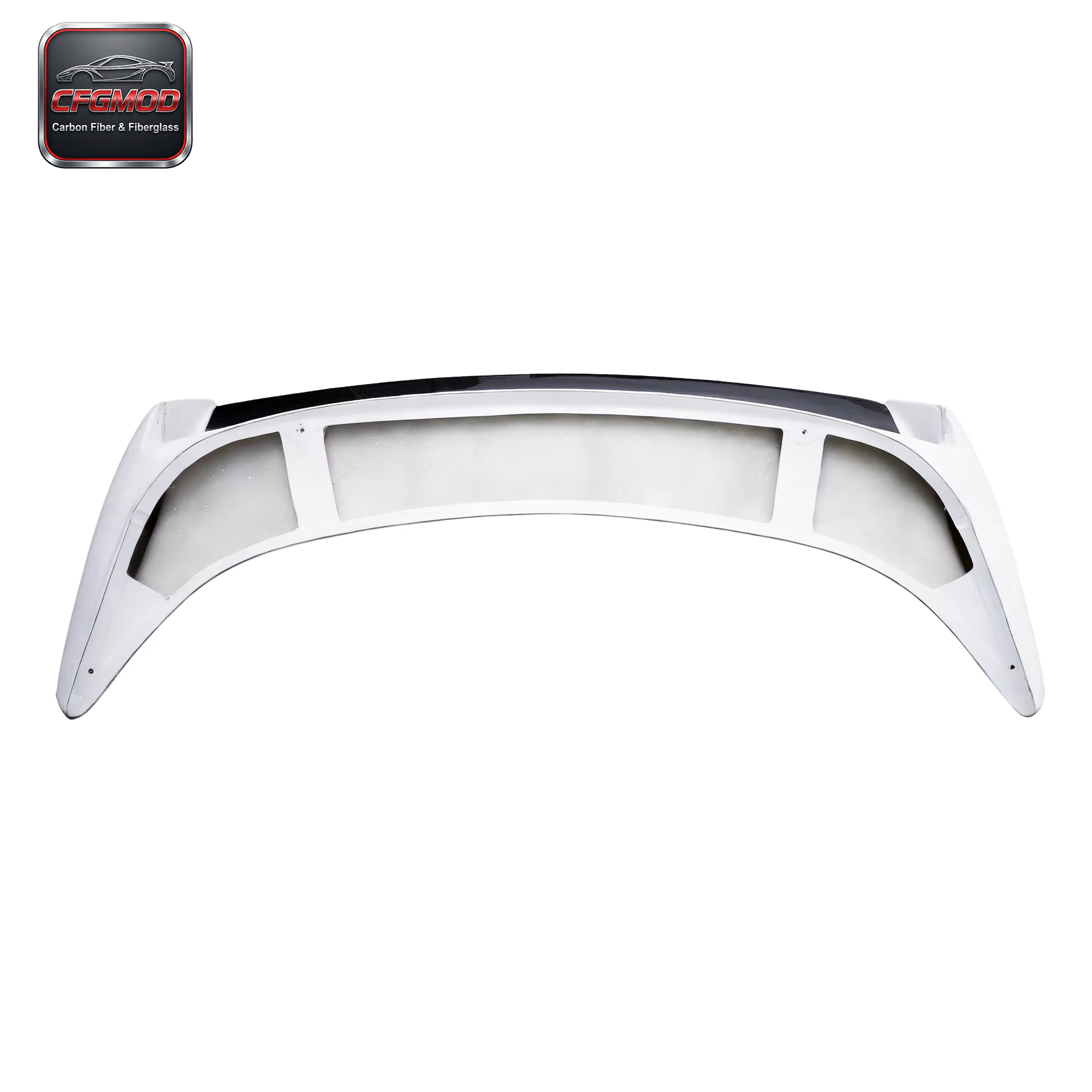 350Z Z33 Nismo V2 Style Single Rear Spoiler Carbon Fiber BLADE White Base — 3