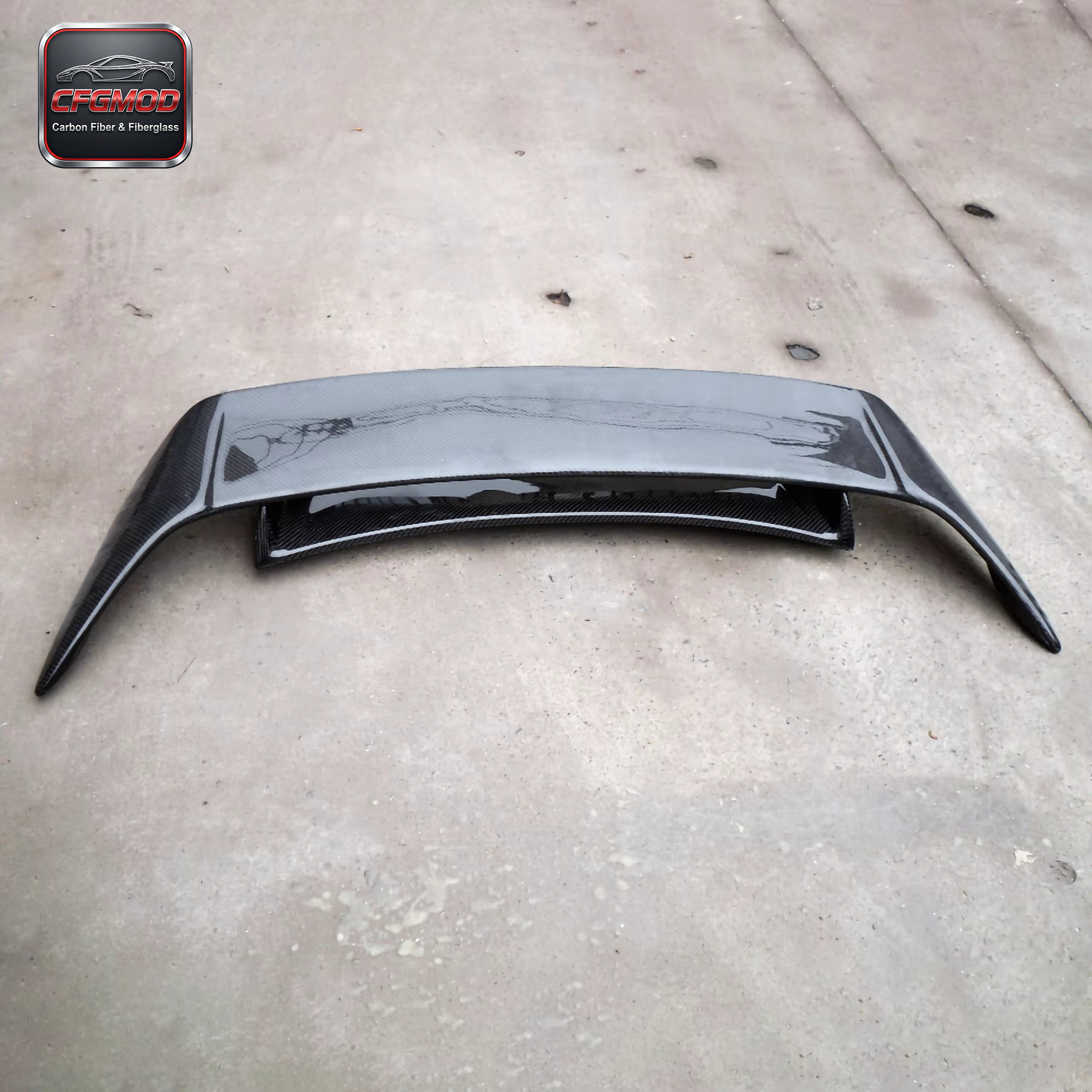 White High Quality Carbon Fiber Double Deck Fit for 2002-2008 Nissan 350Z Z33 Rear Trunk Spoiler Wing with Easy Install — 6