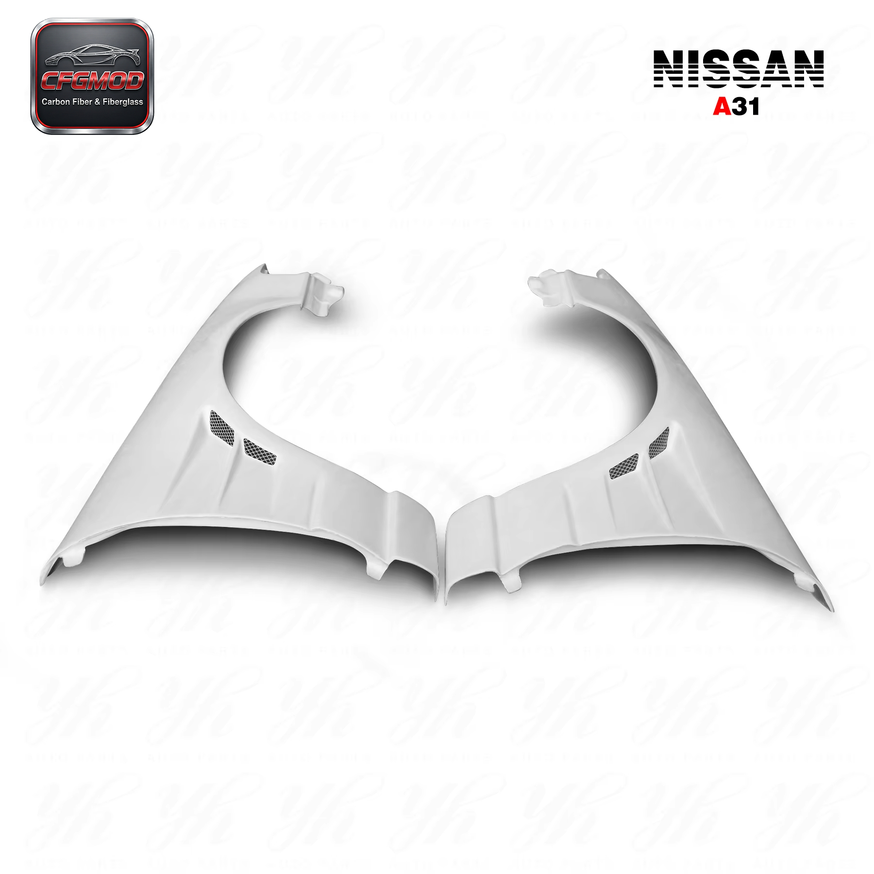 A31 Cefiro D-MAX Style +30mm Front Fenders Glass Fiber Black New 1988-1994 — 1
