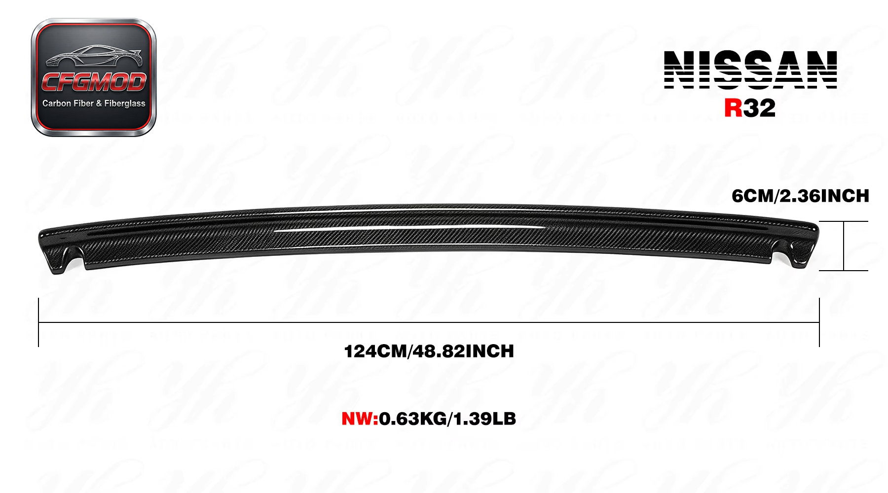 High Quality for 1989-1993 Skyline R32 GTS/GTR Nism NI Style Glass Fiber Rear Bootlid Lip Spoiler — 1