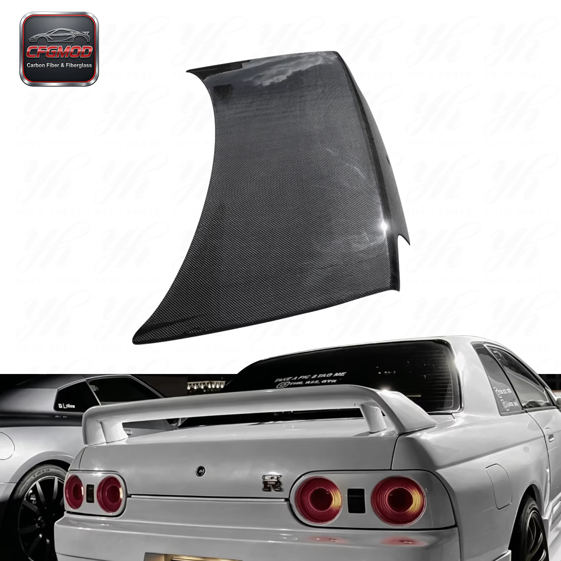 For Skyline R32 OEM Carbon Fiber Rear Trunk CF — 3