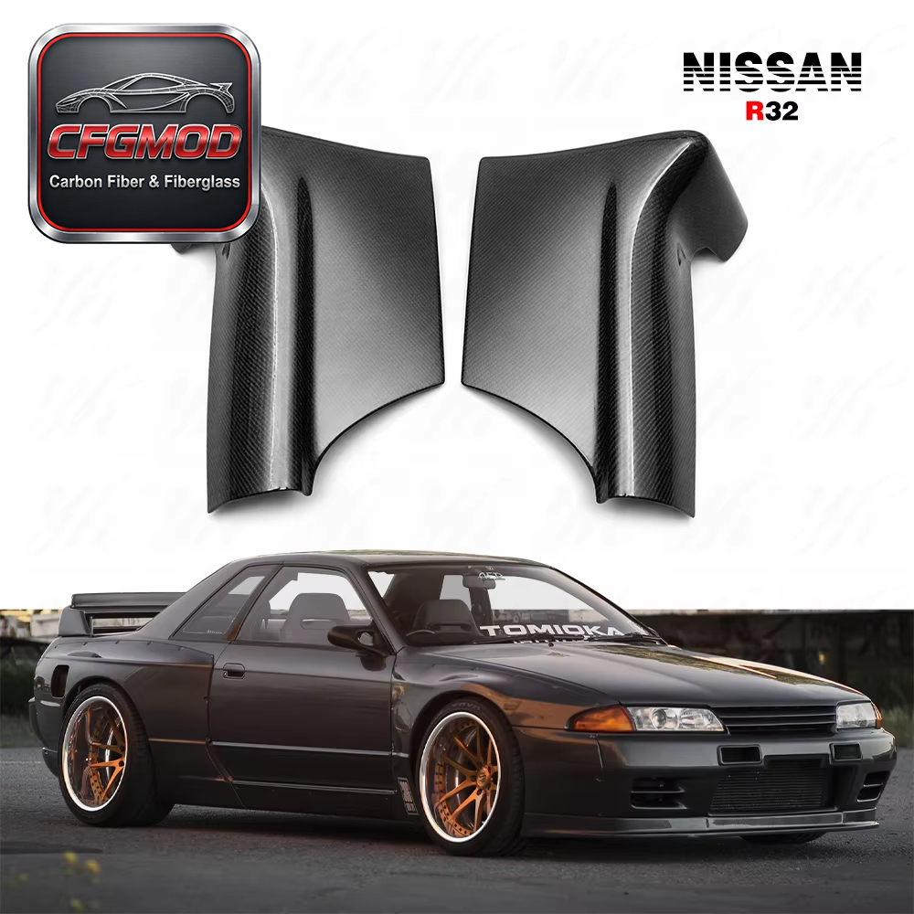 For Skyline R32 GTR East Bear Side Skirt Addon (pair) CF Carbon Fiber — 1