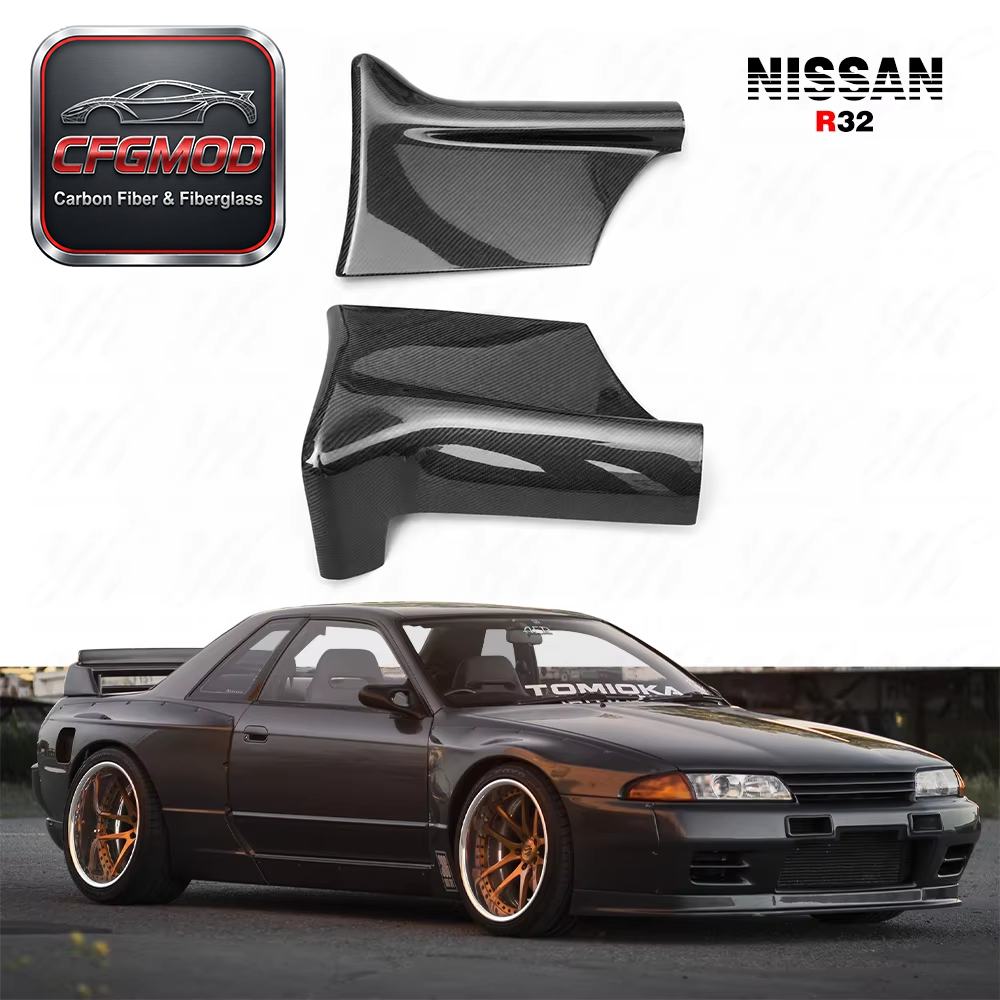 For Skyline R32 GTR East Bear Side Skirt Addon (pair) CF Carbon Fiber — 2