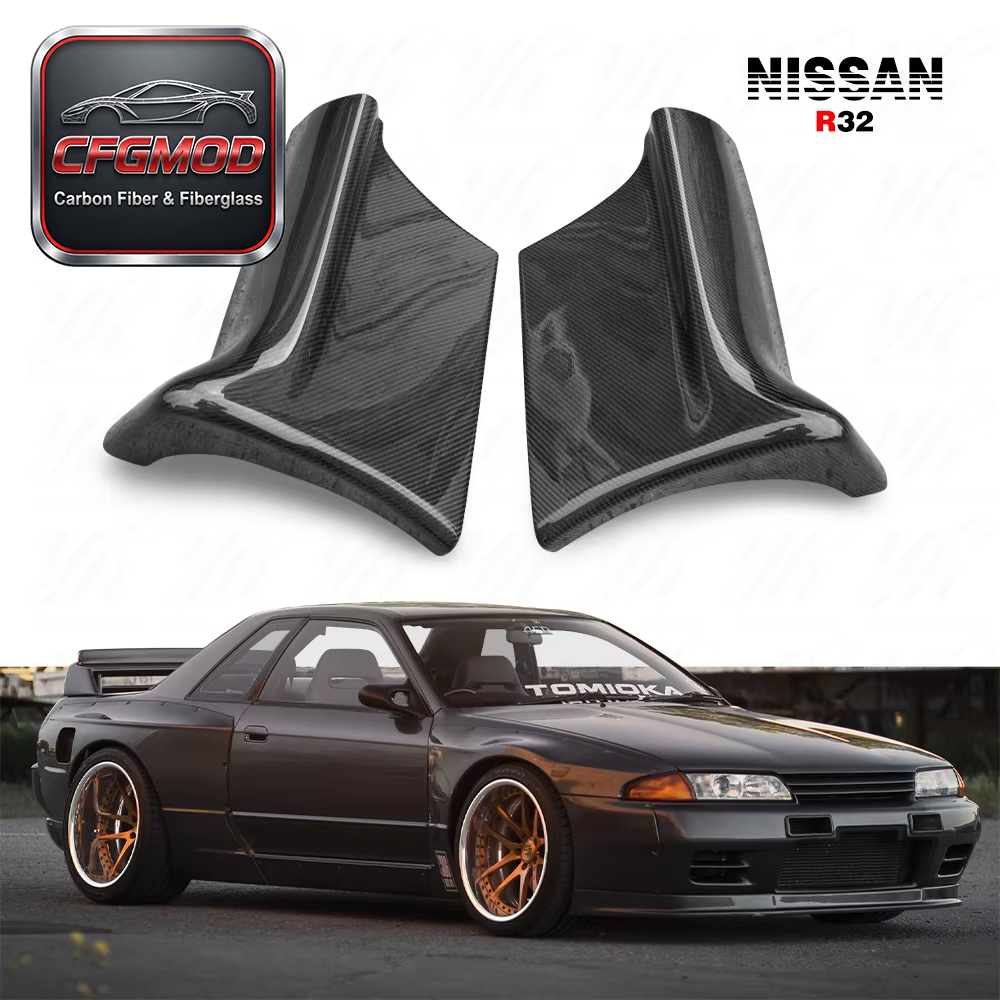 For Skyline R32 GTR East Bear Side Skirt Addon (pair) CF Carbon Fiber — 3