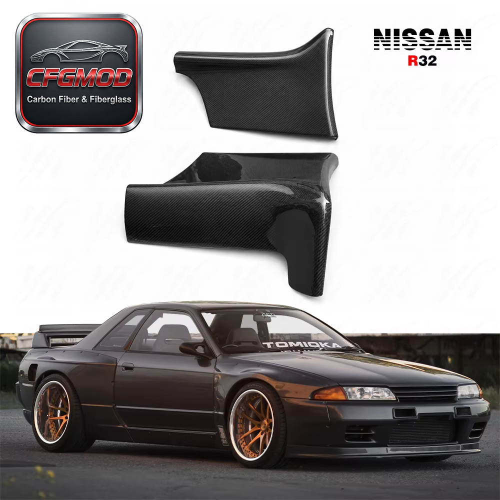 For Skyline R32 GTR East Bear Side Skirt Addon (pair) CF Carbon Fiber — 4
