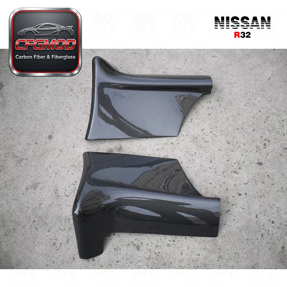 For Skyline R32 GTR East Bear Side Skirt Addon (pair) CF Carbon Fiber — 7