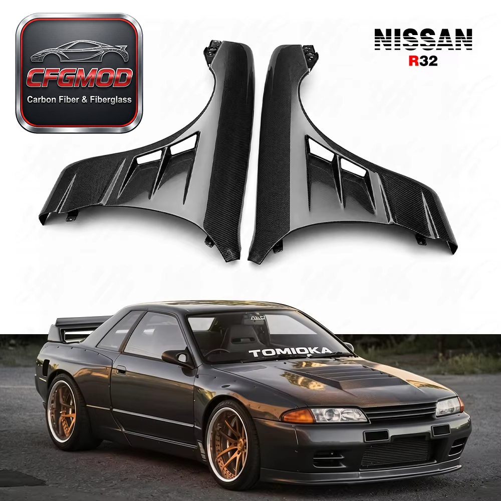 For R32 GTS BN-Sports Front Fenders (pair ) CF Carbon Fiber — 3