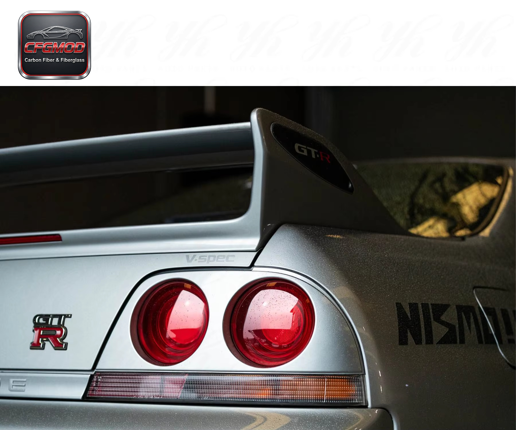 For Skyline R33 GTR OEM FRP Fiber Rear Wing Spoiler Single Deck cfgmod Brand — 7