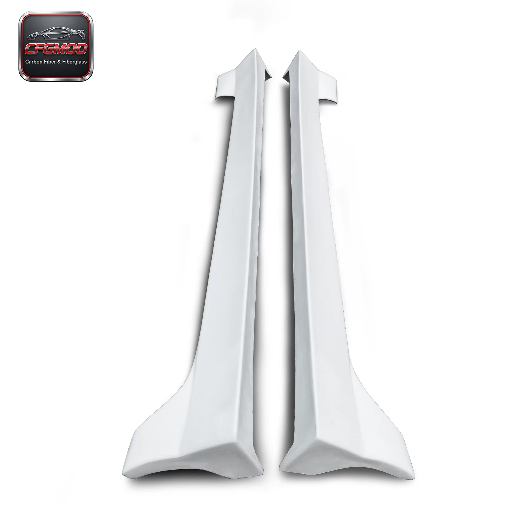 White Fiber Glass FRP Anti-Collision Strip Side Skirts for Nissan Skyline R33 BN-Sports 1998-1999 — 1