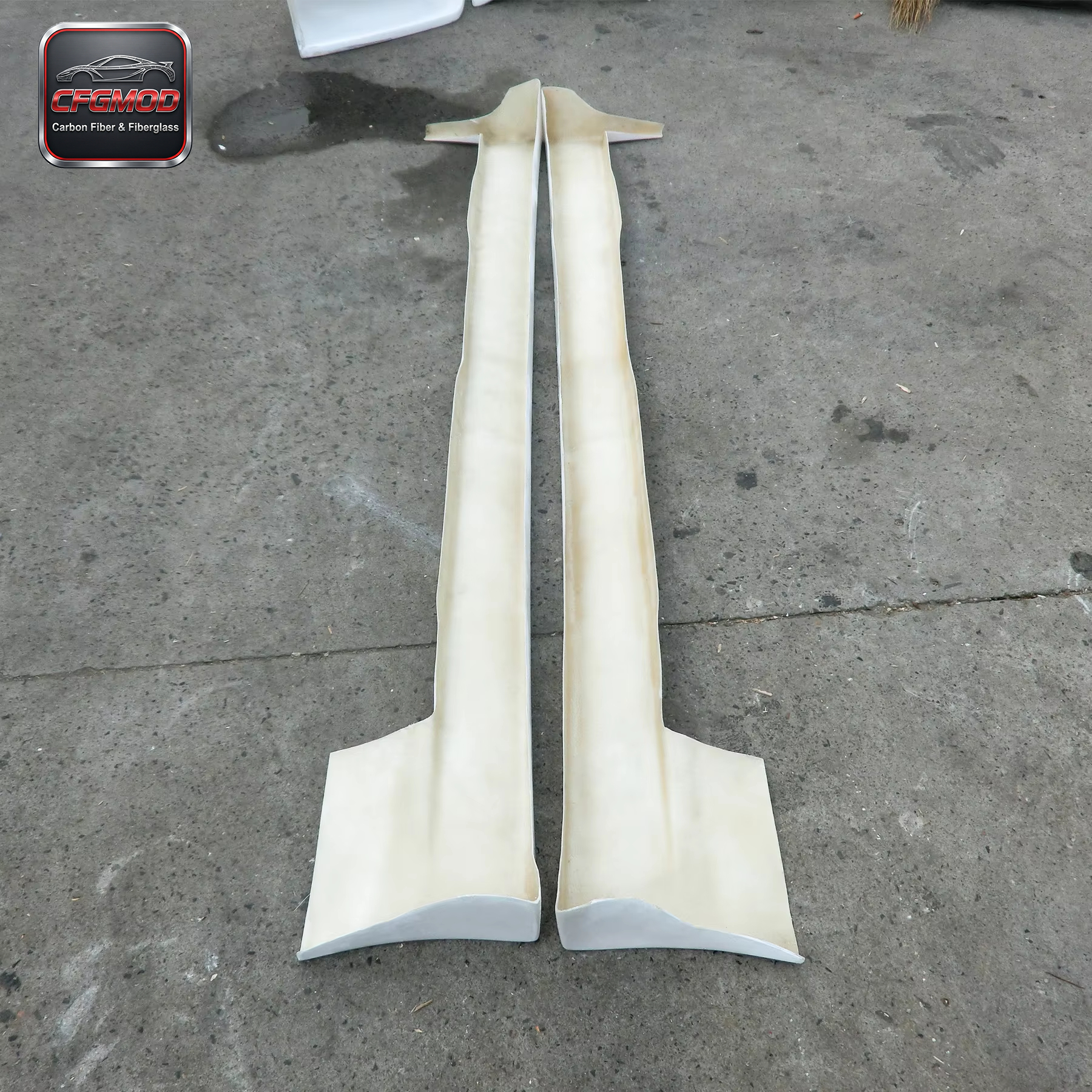 White Fiber Glass FRP Anti-Collision Strip Side Skirts for Nissan Skyline R33 BN-Sports 1998-1999 — 4