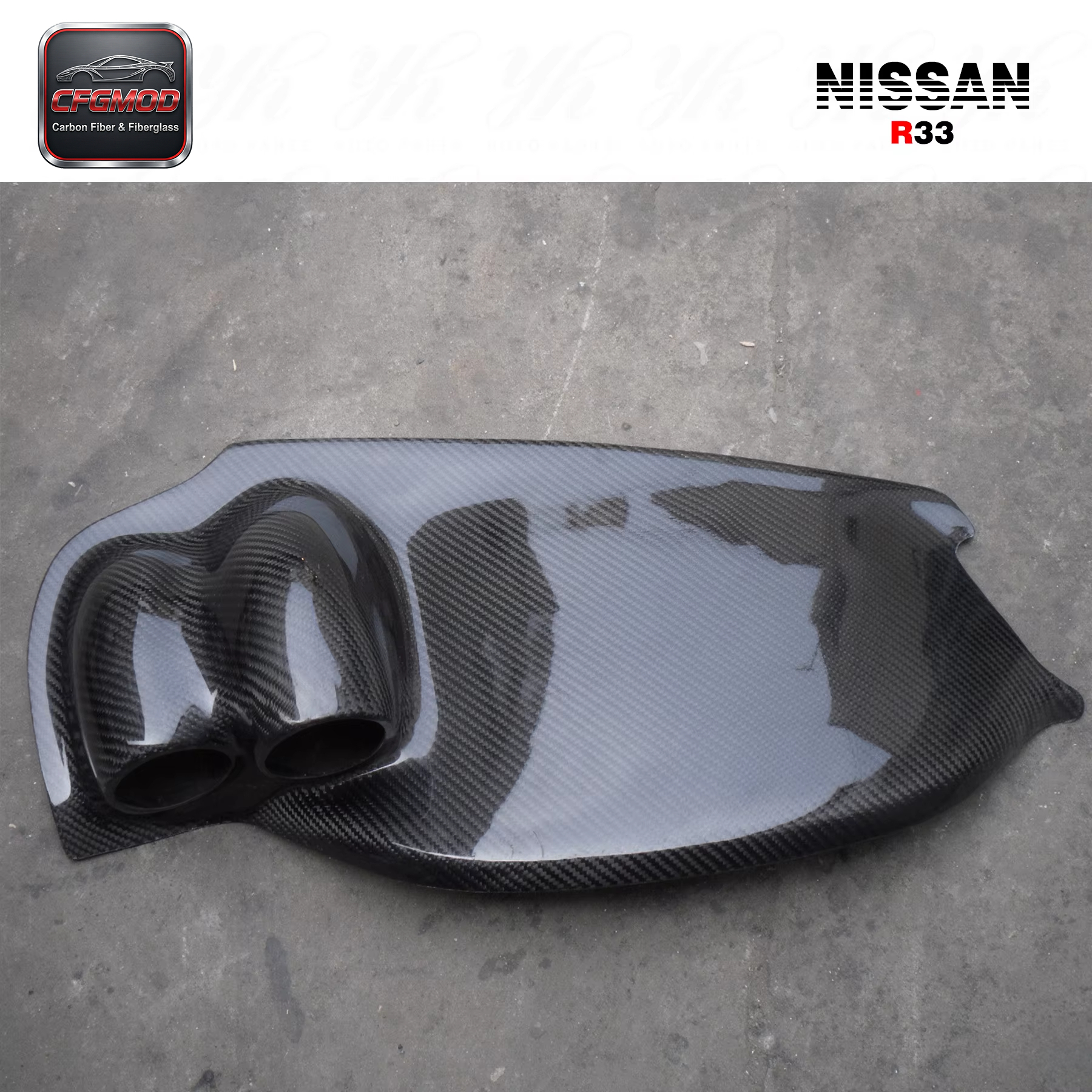 Carbon Fiber Skyline R33 GTR GTS Dash Twin Gauge Pod CF Black — 6