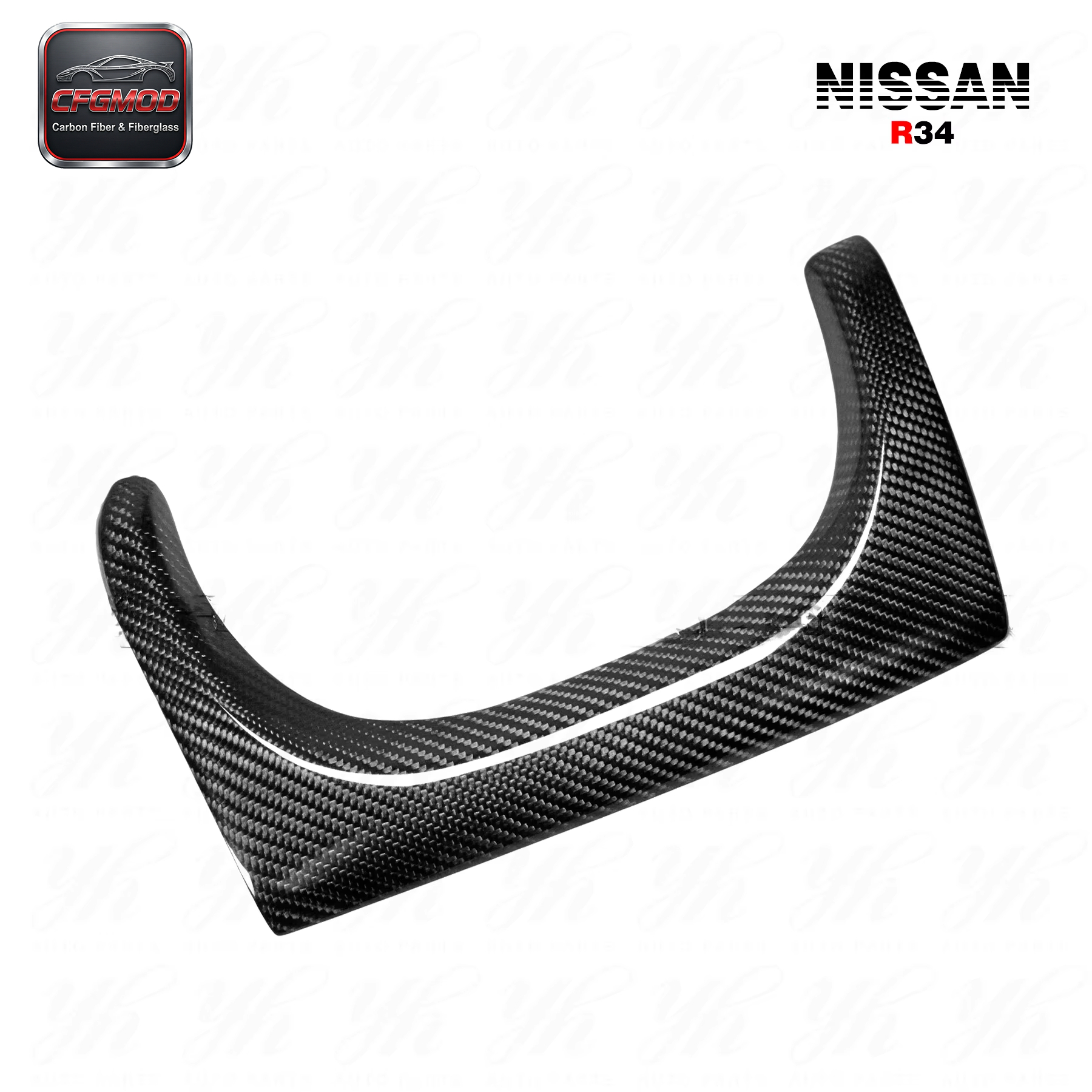FOR SKYLINE R34 GTR REAR BUMPER EXHAUST HEATSHIELD SURROUND CARBON FIBER BLACK NEW 1998-2008 — 3
