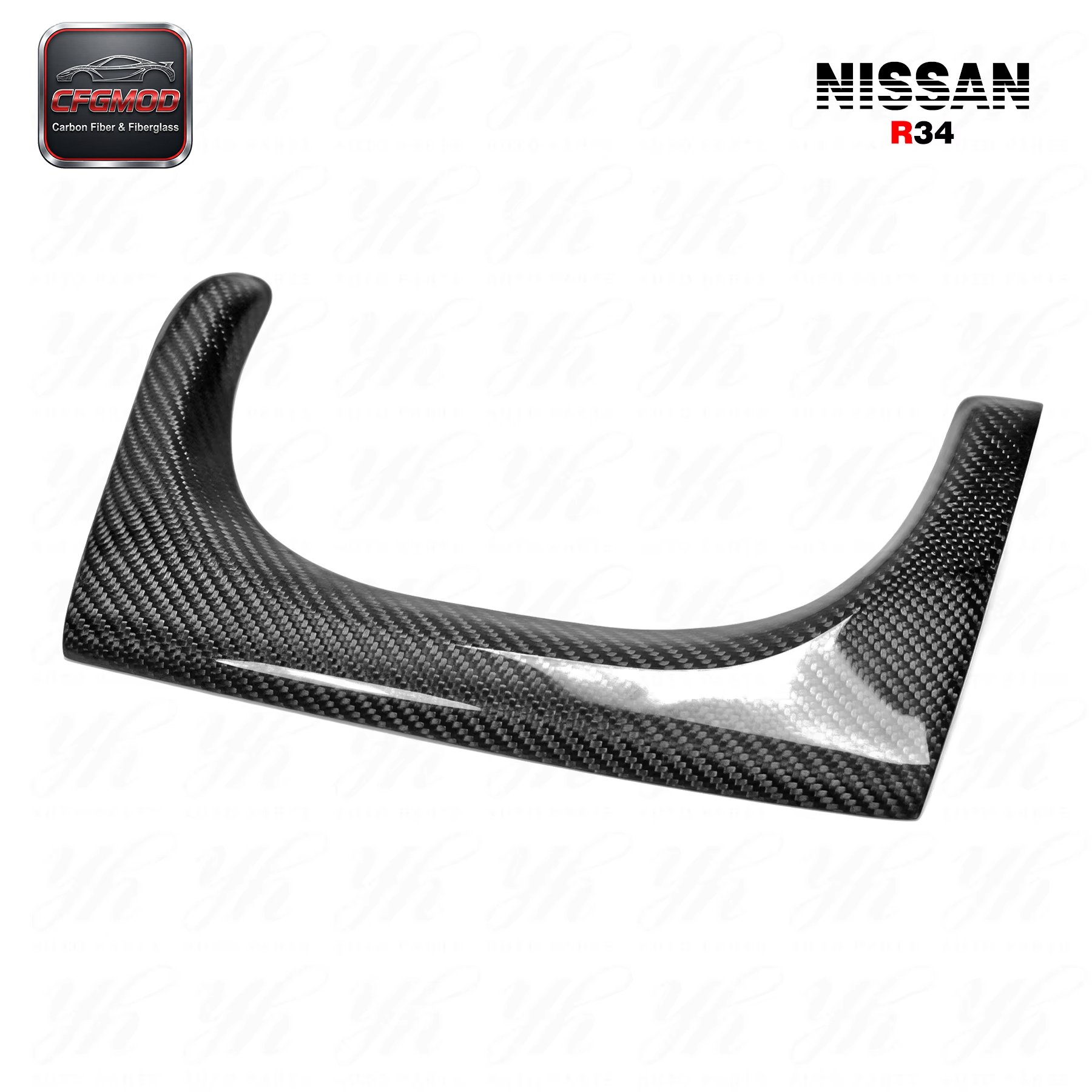 FOR SKYLINE R34 GTR REAR BUMPER EXHAUST HEATSHIELD SURROUND CARBON FIBER BLACK NEW 1998-2008 — 4