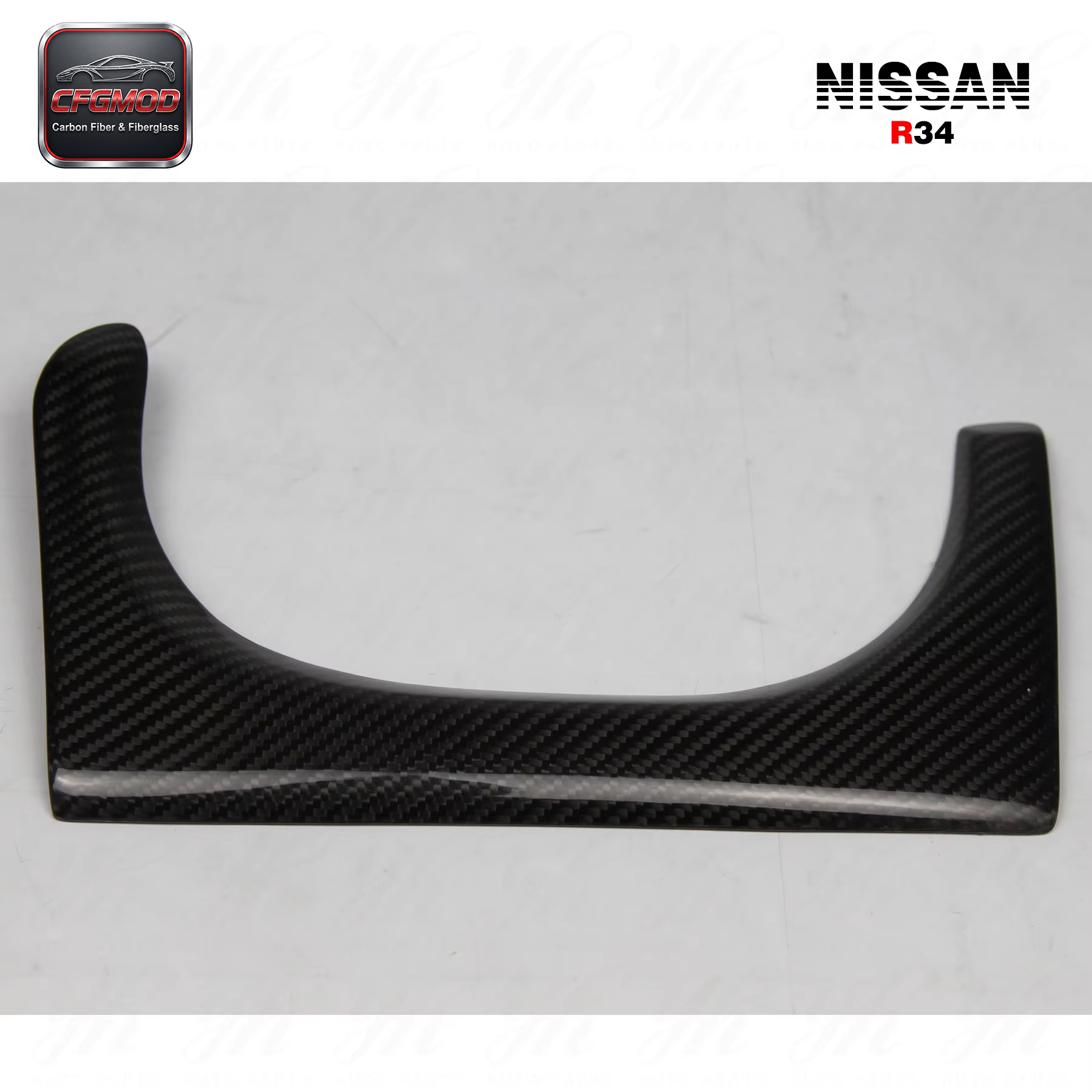 FOR SKYLINE R34 GTR REAR BUMPER EXHAUST HEATSHIELD SURROUND CARBON FIBER BLACK NEW 1998-2008 — 6