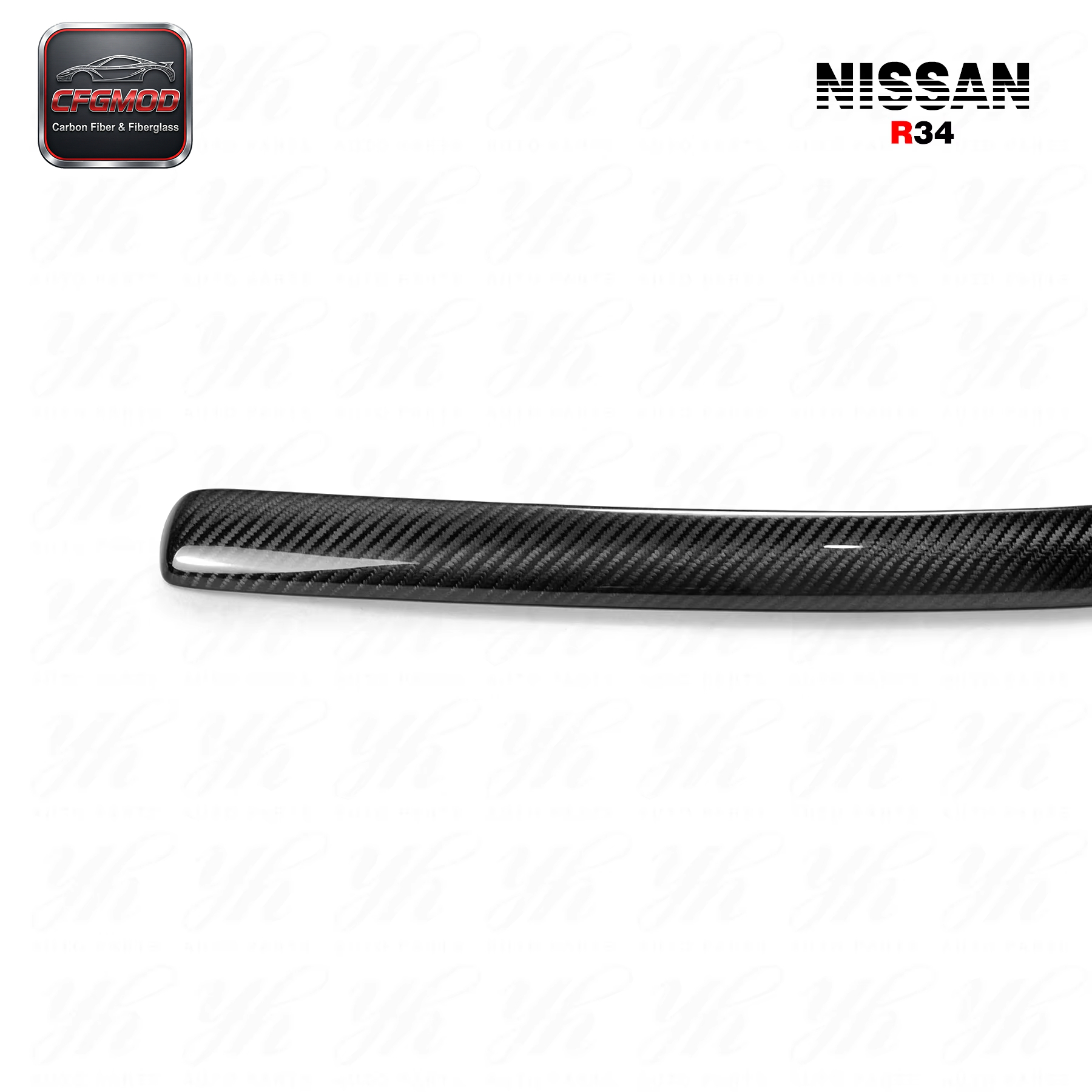 Carbon Fiber Car Wind Deflector (Pair) 2Pcs Black for Nissan Skyline R34 GT-R with Easy Installation — 3