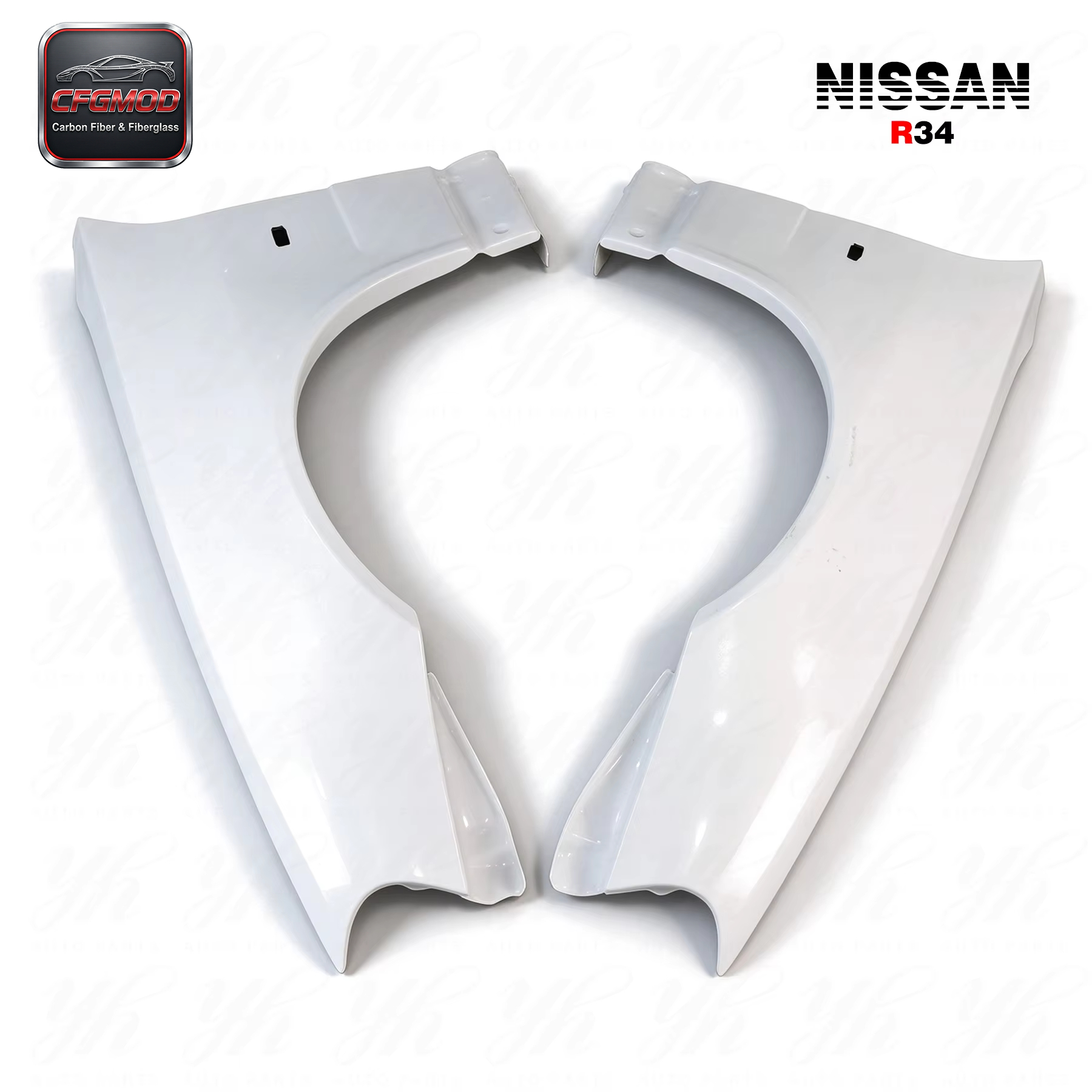 For FRP 1999-2002 Skyline R34 GTR OEM Style Front Fender Wing Glass Fiber — 2