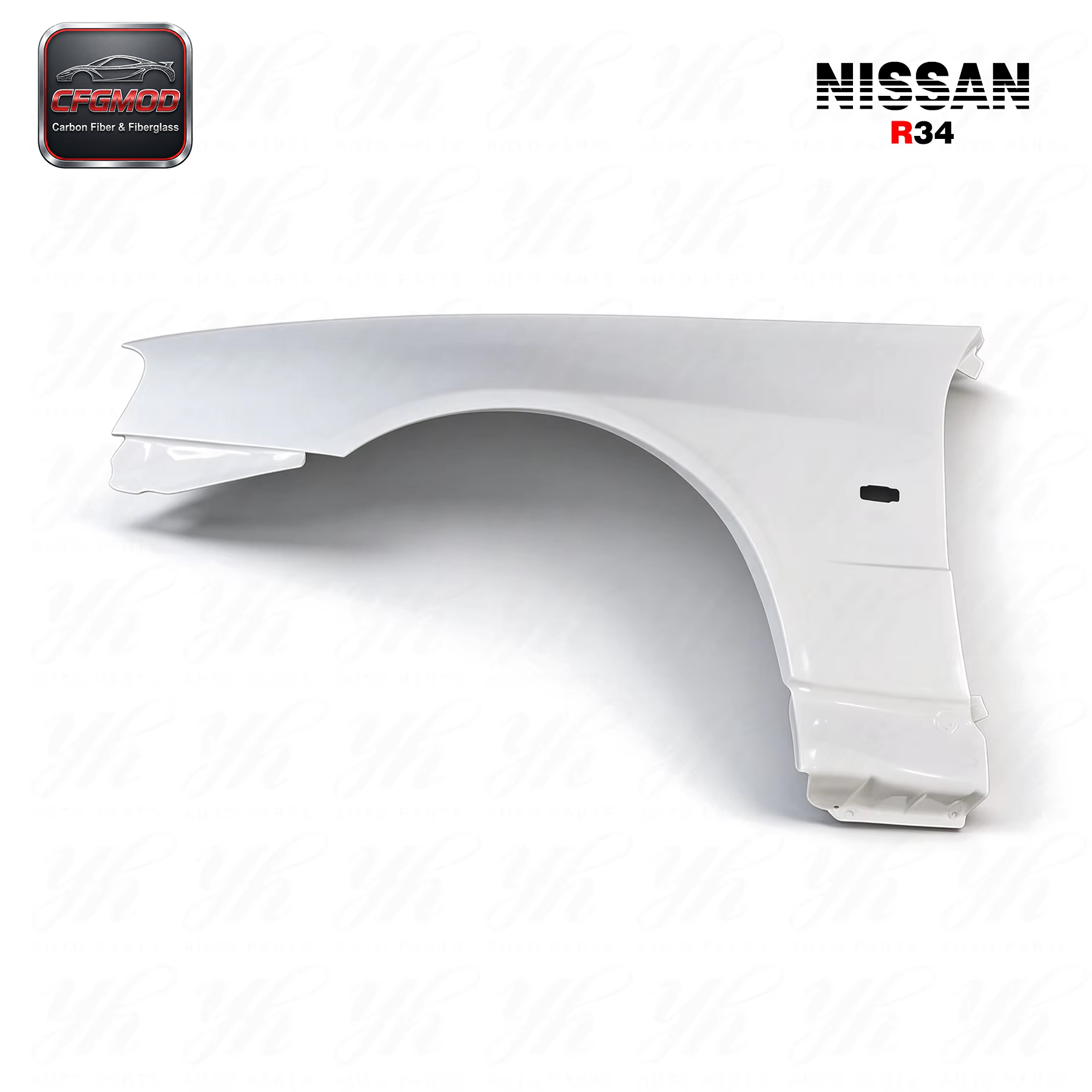 For FRP 1999-2002 Skyline R34 GTR OEM Style Front Fender Wing Glass Fiber — 4