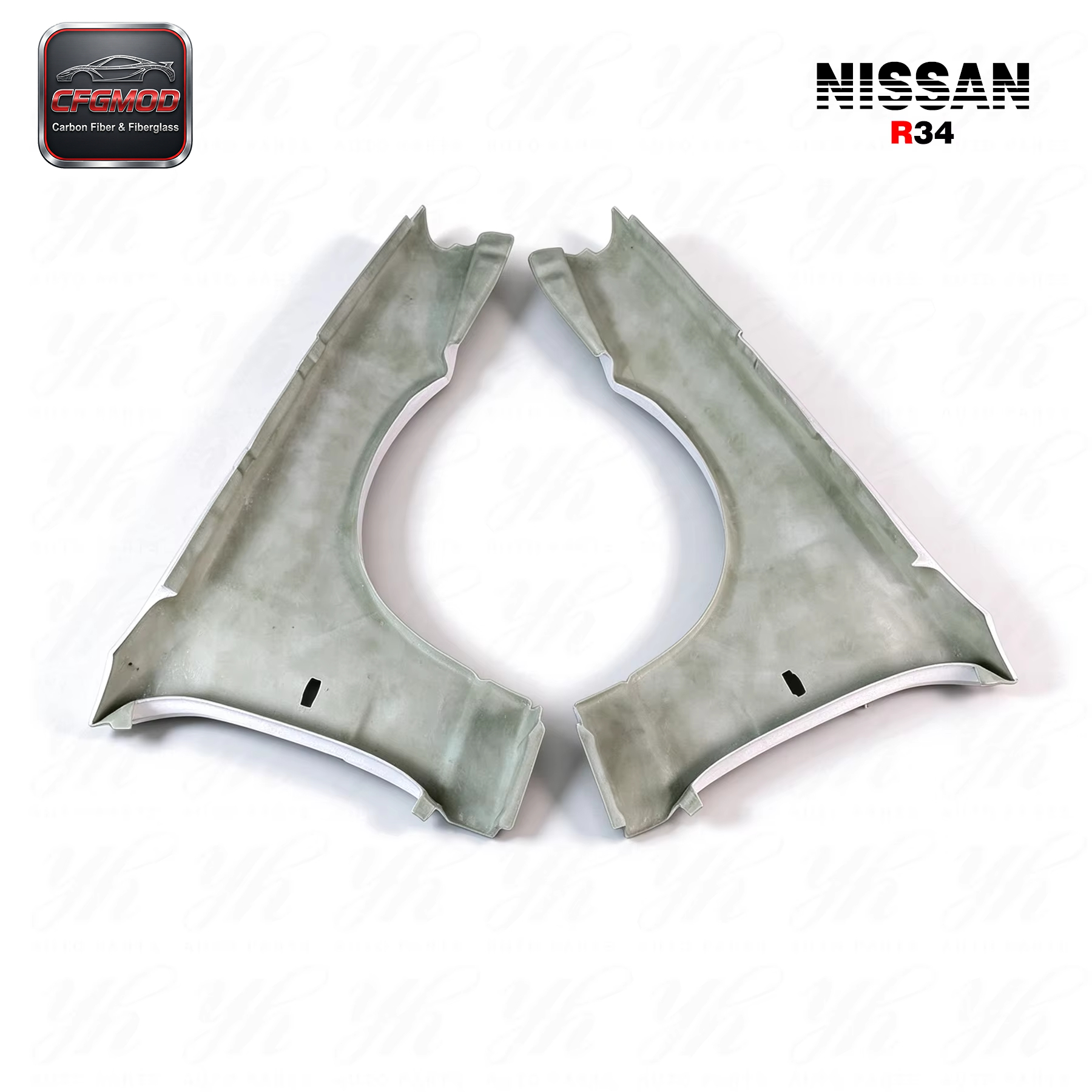For FRP 1999-2002 Skyline R34 GTR OEM Style Front Fender Wing Glass Fiber — 8