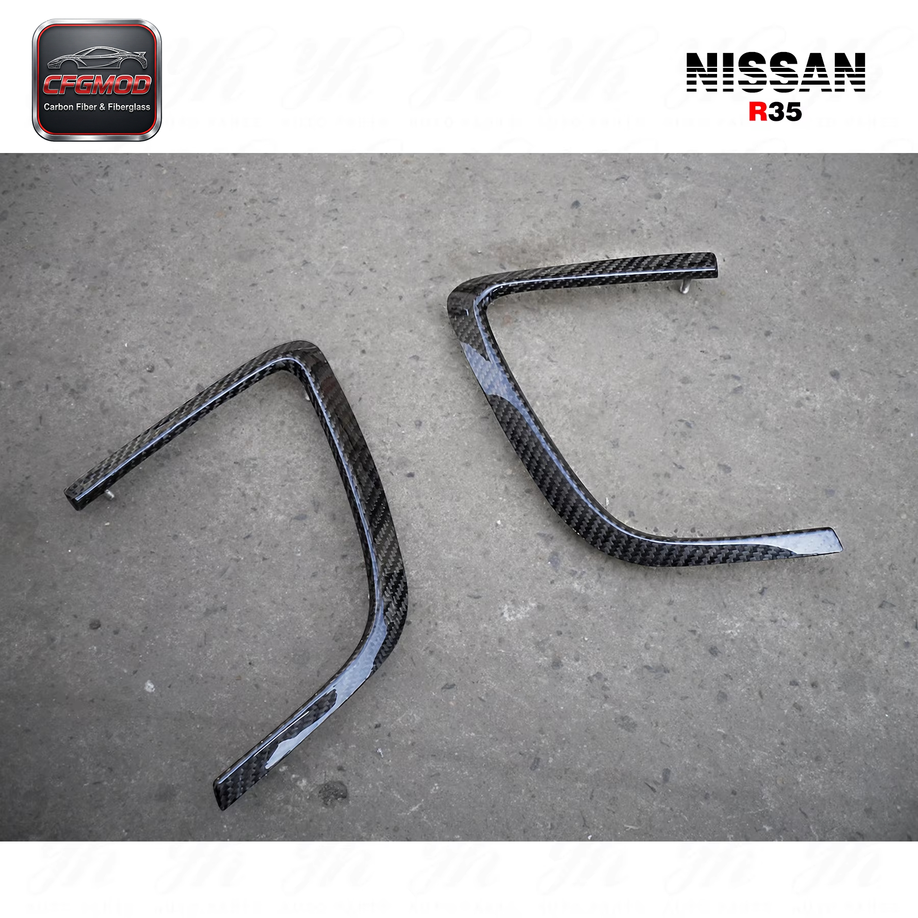 For R35 GTR Front Bumper Side Vents Addon (ONLY for WALD BUMPER) — 4