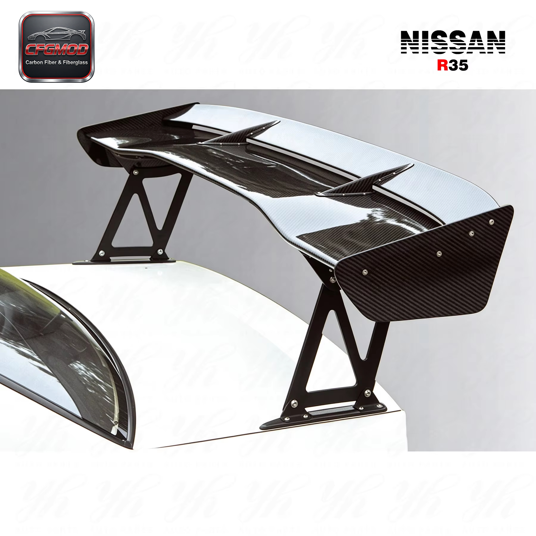 For R35 GTR Carbon Fiber Spoiler Style — 2