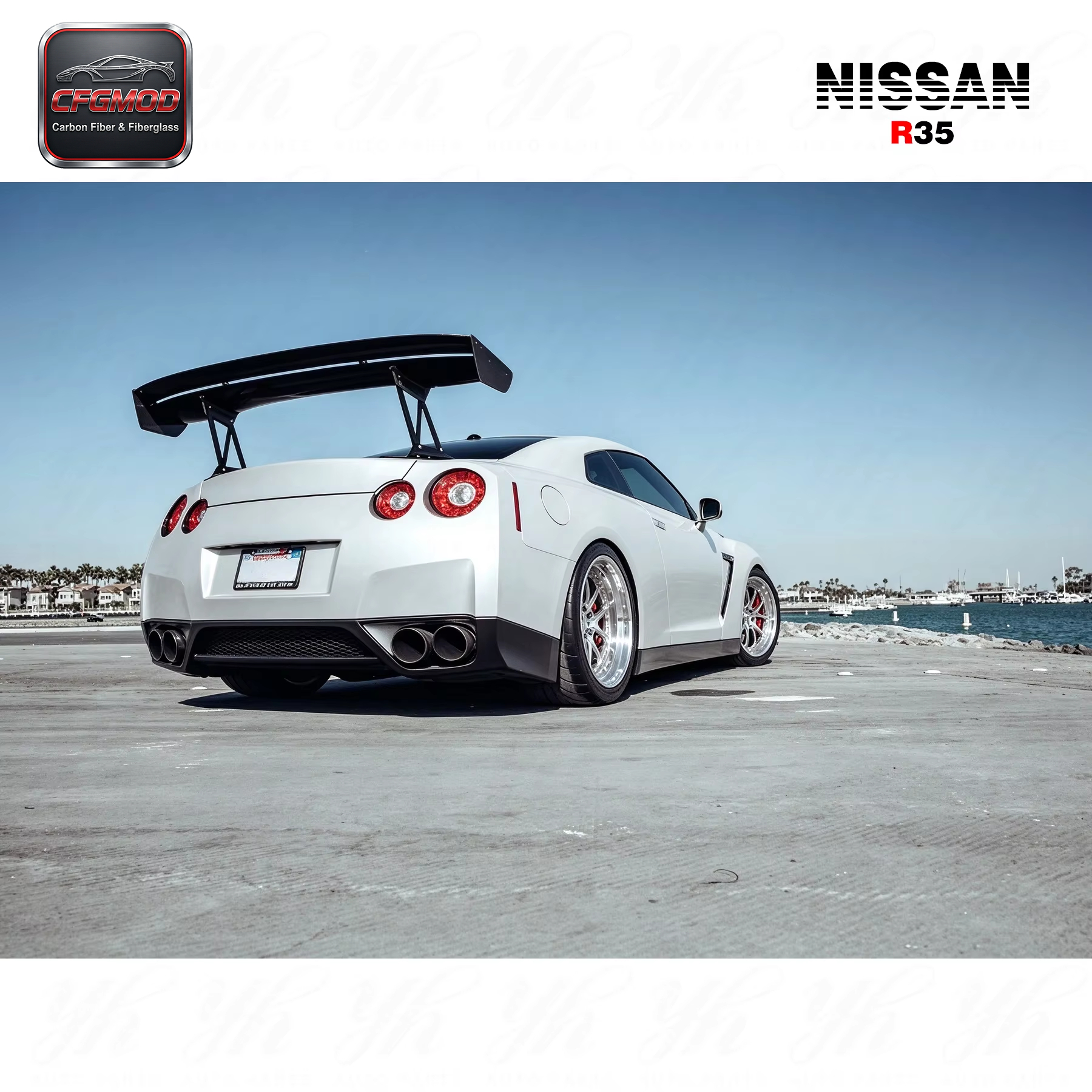 For R35 GTR Carbon Fiber Spoiler Style — 3