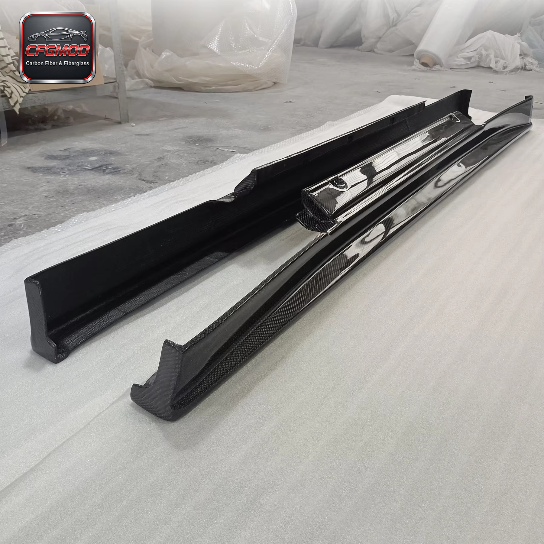 For R35 GTR Zele-performance Carbon Fiber Side Skirt — 6