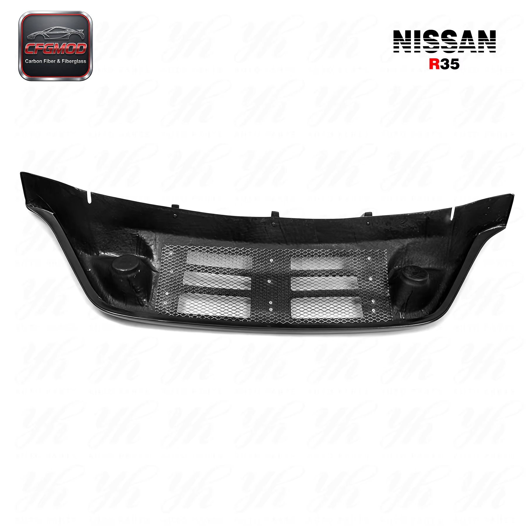 For Skyline R35 GTR Wald Style Carbon Fiber Rear Bumper Diffuser Addon — 4