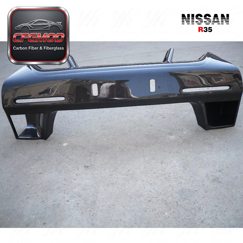 FOR R35 GTR Front Bumper Carbon Fiber Nose Cover — 5