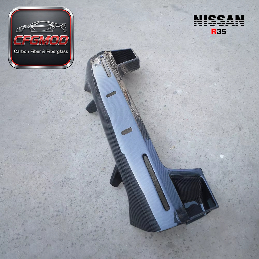 FOR R35 GTR Front Bumper Carbon Fiber Nose Cover — 6