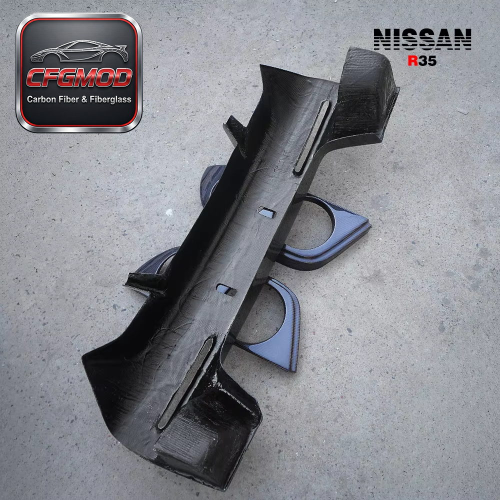 FOR R35 GTR Front Bumper Carbon Fiber Nose Cover — 7