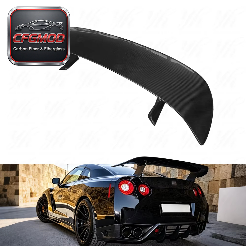 FOR R35 GTR Front Bumper Carbon Fiber Nose Cover — 3