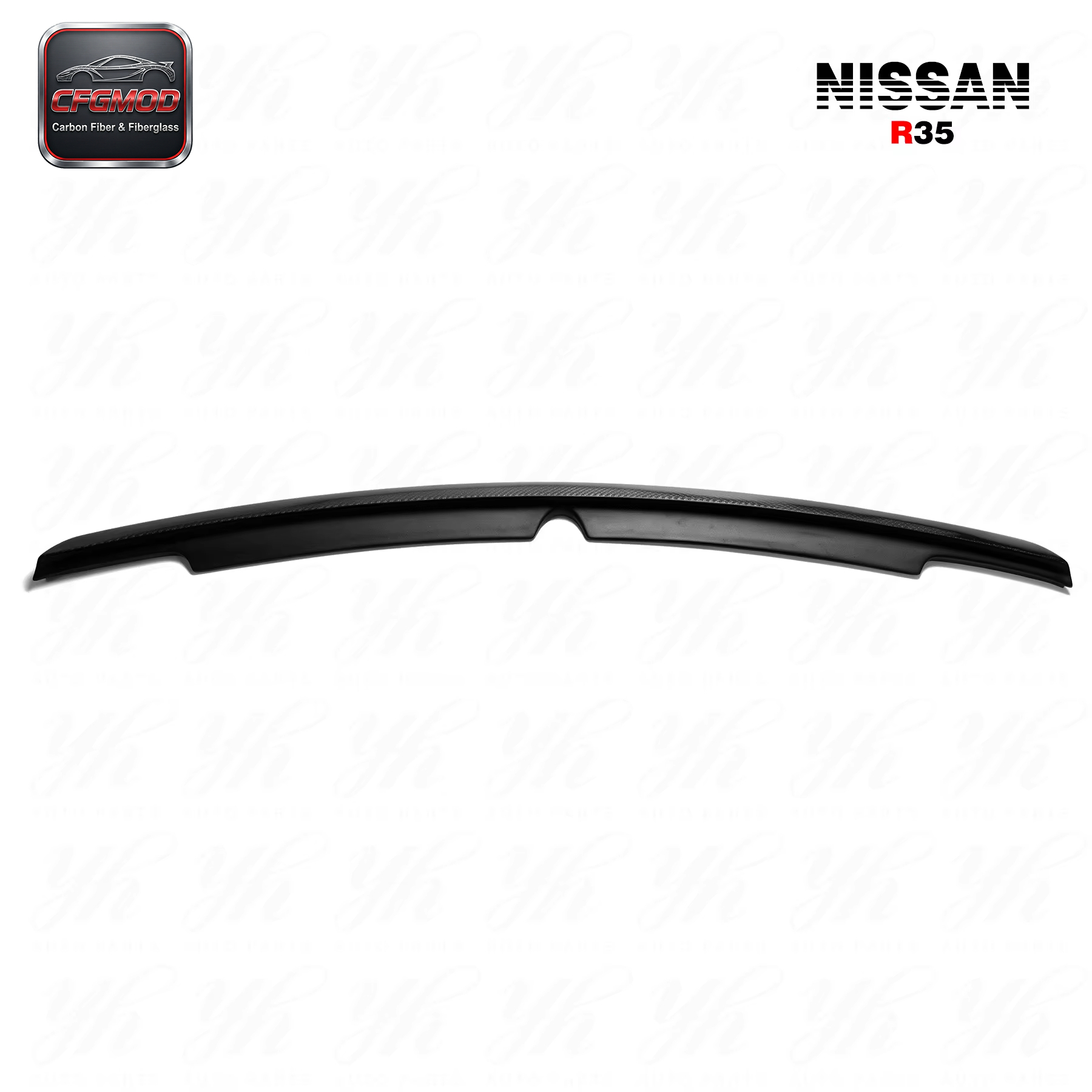For Skyline R35 GTR Rear Trunk Boot Lip Spoiler Wing WD Wald Style Carbon Fiber — 5