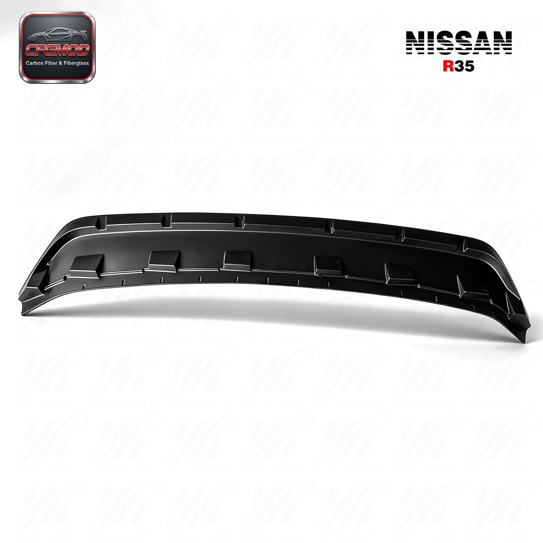 For Skyline R35 GTR Rear Trunk Boot Lip Spoiler Wing WD Wald Style Carbon Fiber — 2