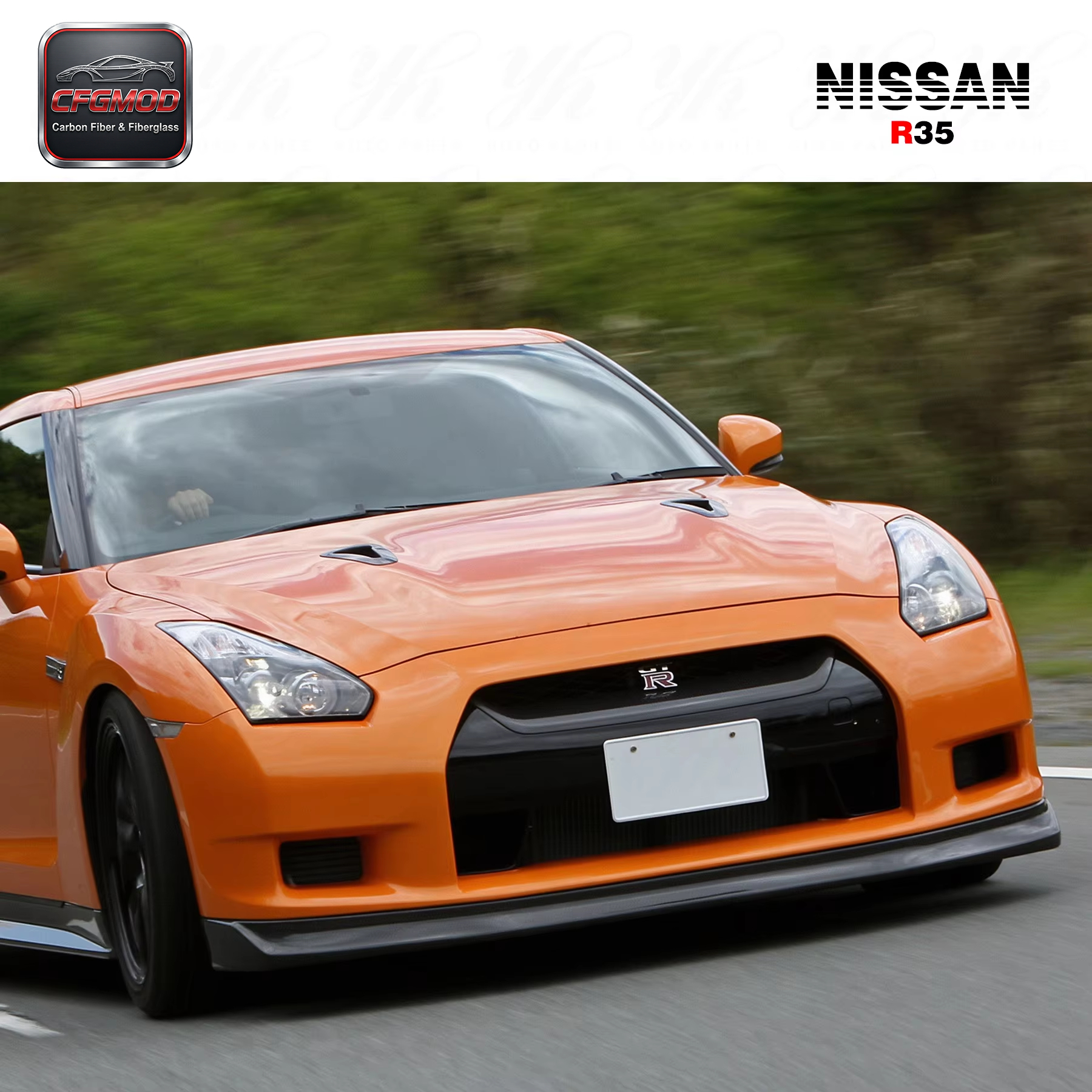 For Skyline R35 GTR Rear Trunk Boot Lip Spoiler Wing WD Wald Style Carbon Fiber — 6