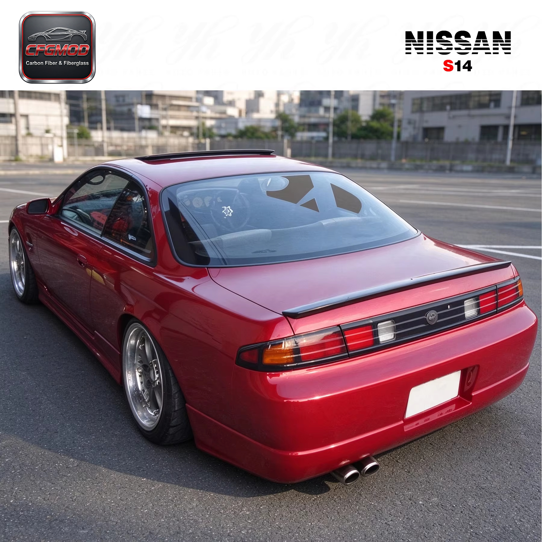 For S14 S14A Origin Carbon Fiber Boot Lip — 6